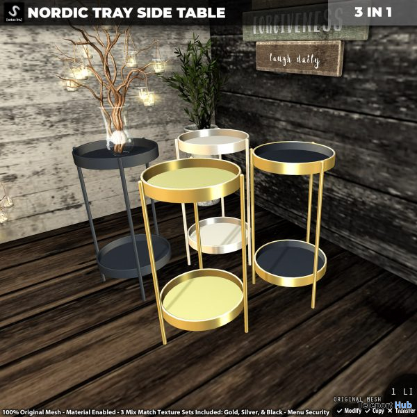 New Release: Nordic Tray Side Table [3 In 1] by [satus Inc] - Teleport Hub - teleporthub.com