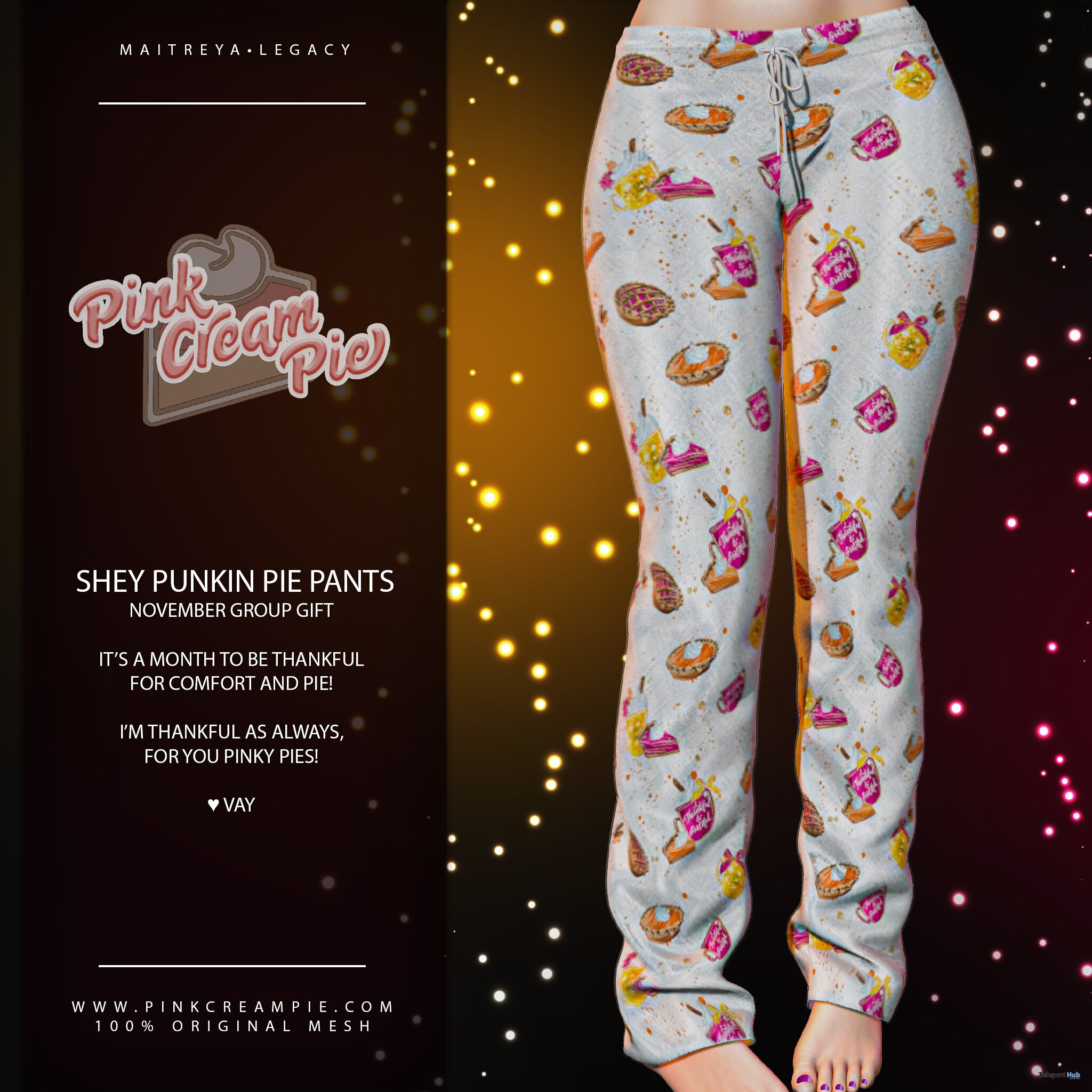 Shey Punkin Pie Pants November 2021 Group Gift by Pink Cream Pie - Teleport Hub - teleporthub.com