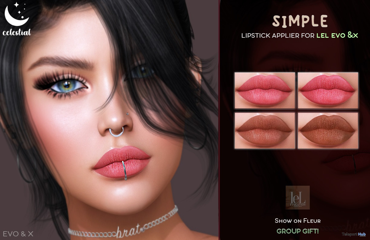 Simple Lipstick Applier November 2021 Group Gift by CELESTIAL - Teleport Hub - teleporthub.com