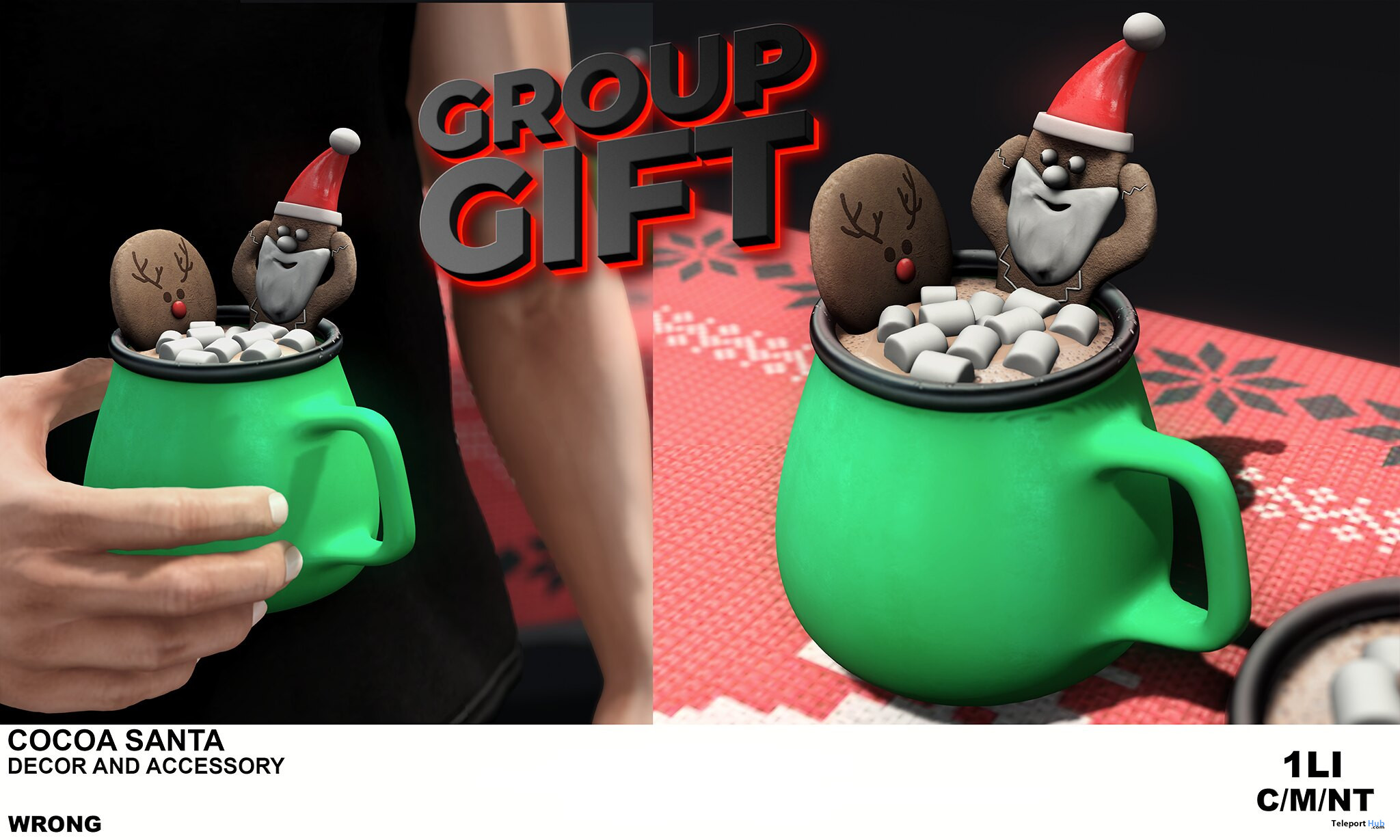 Cocoa Santa Drink December 2021 Group Gift by WRONG - Teleport Hub - teleporthub.com