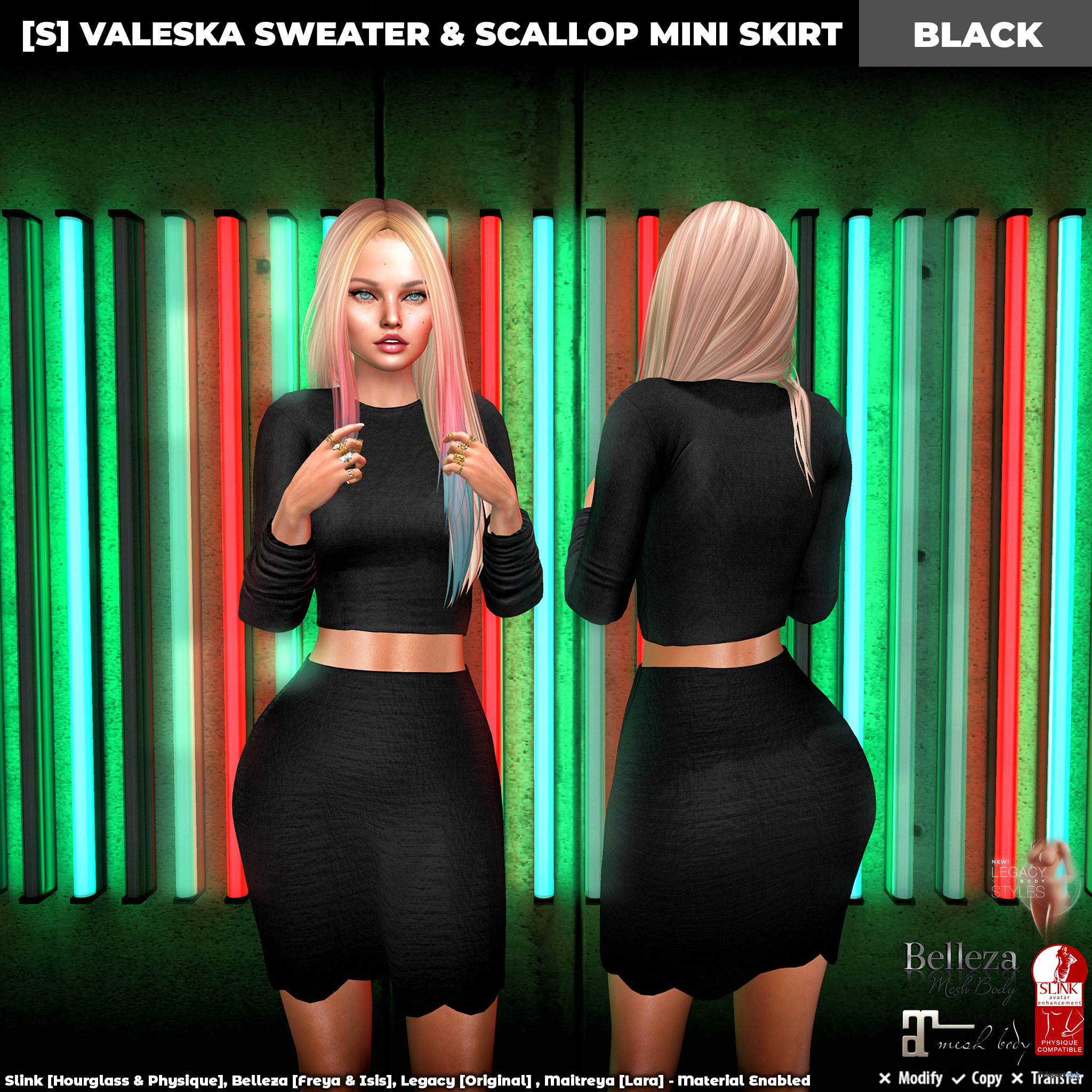 New Release: [S] Valeska Sweater & Scallop Mini Skirt by [satus Inc] - Teleport Hub - teleporthub.com