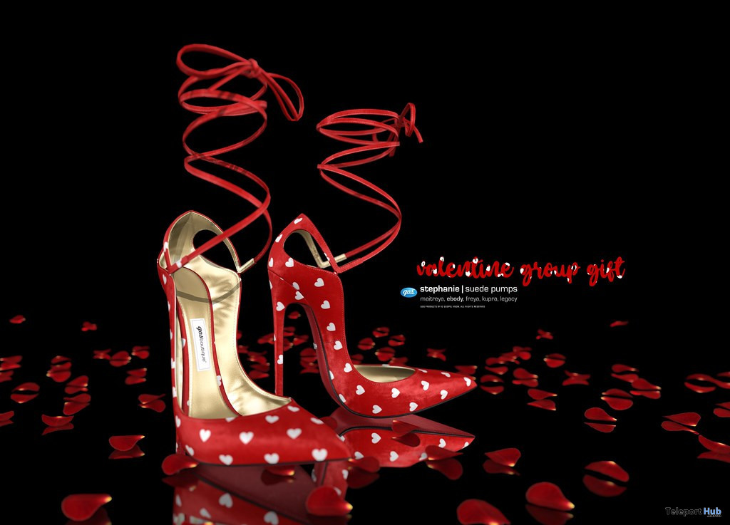 Stephanie Valentine Suede Pumps February 2022 Group Gift by Gos Boutique - Teleport Hub - teleporthub.com