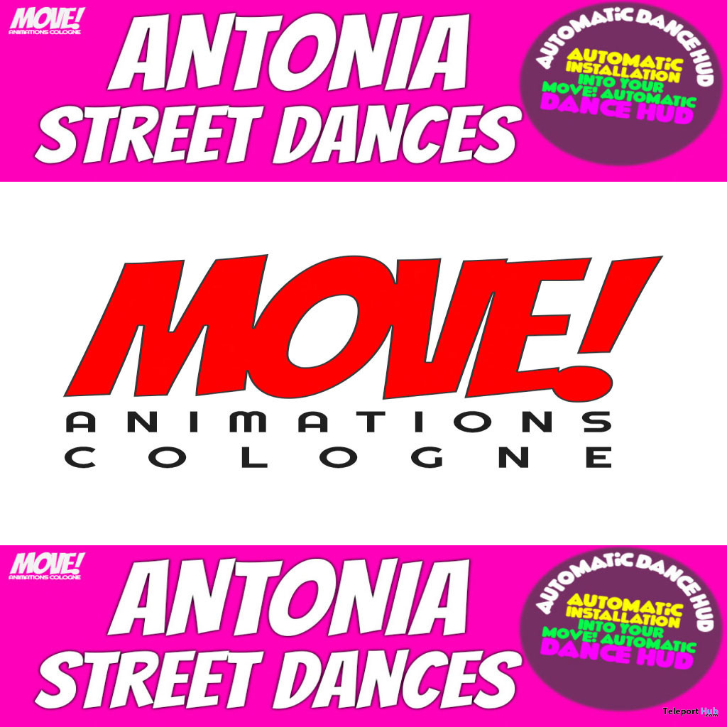 New Release: Antonia Street Bento Dance Pack by MOVE! Animations Cologne - Teleport Hub - teleporthub.com