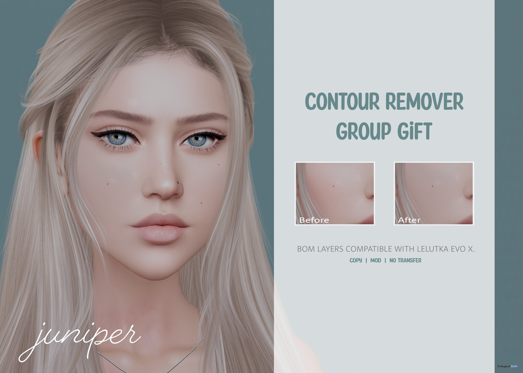 Contour Remover March 2022 Group Gift by Juniper - Teleport Hub - teleporthub.com