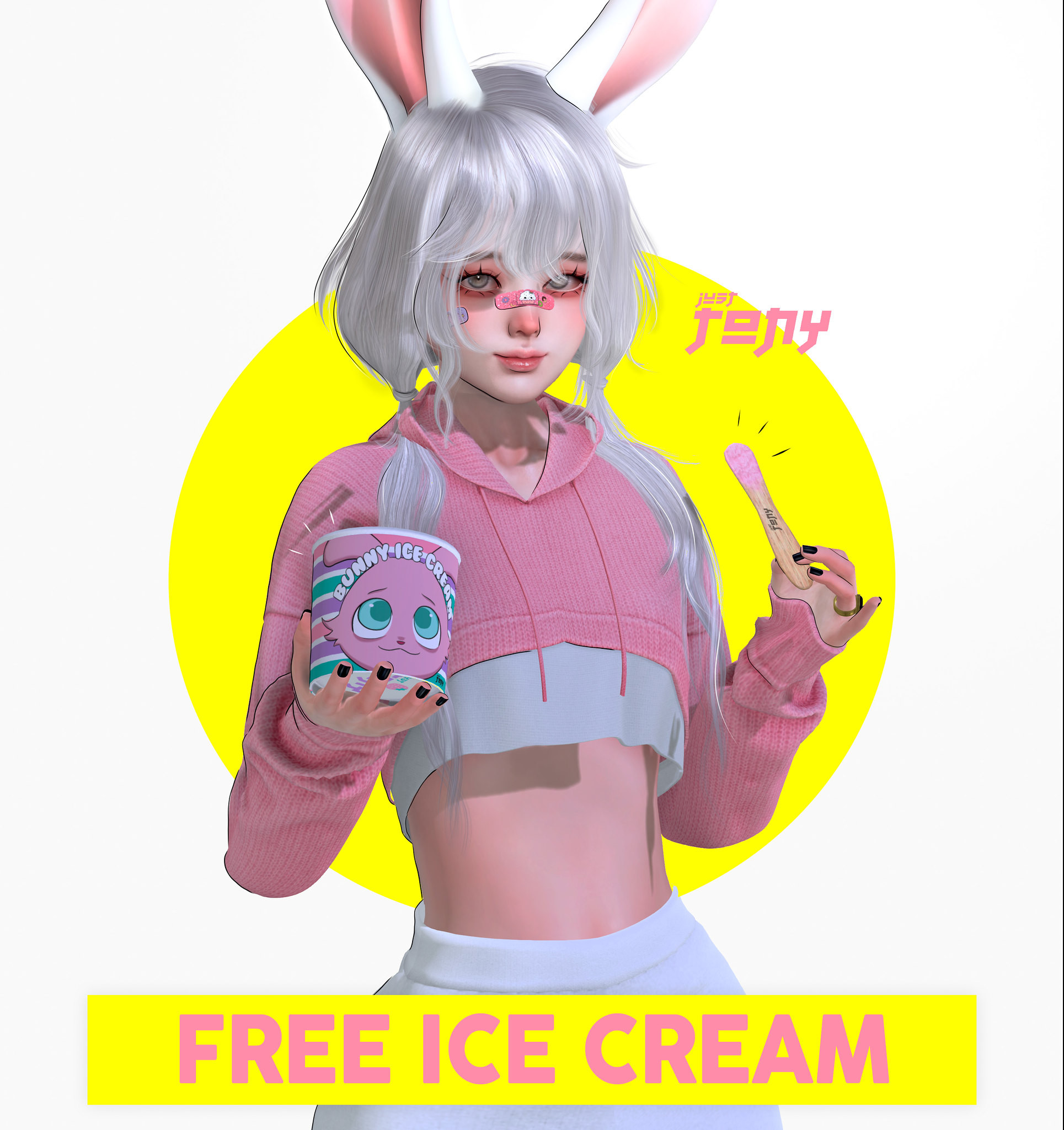 Bunny Ice Cream April 2022 Gift by Just Tony - Teleport Hub - teleporthub.com