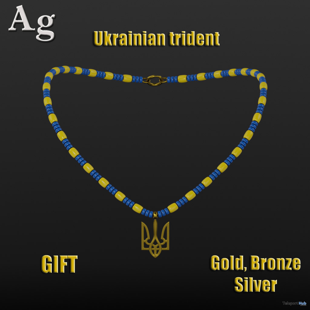 Ukrainian Trident Necklace April 2022 Gift by Argentum - Teleport Hub - teleporthub.com