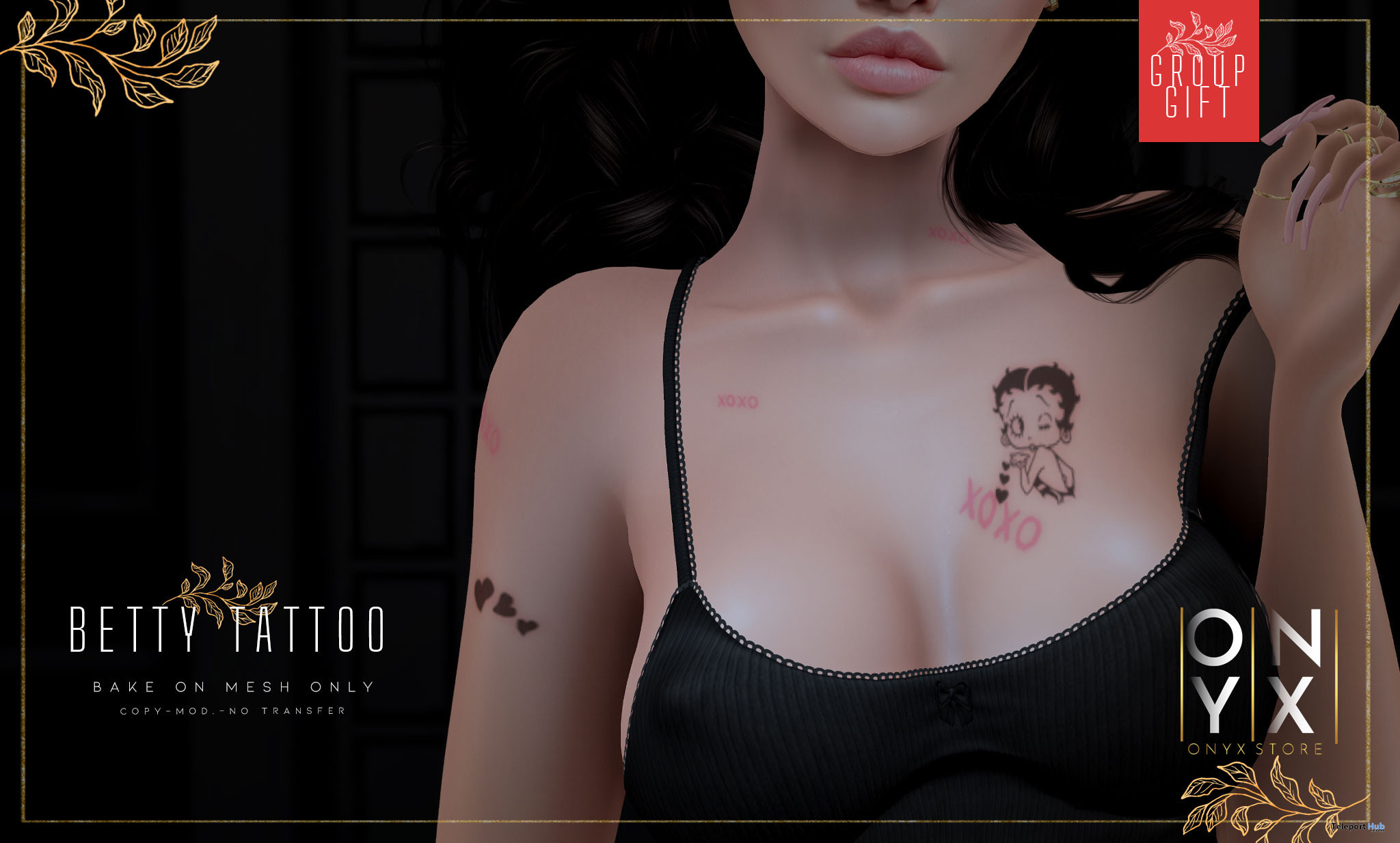 Betty Chest BOM Tattoo April 2022 Group Gift by [Onyx] Store - Teleport Hub - teleporthub.com