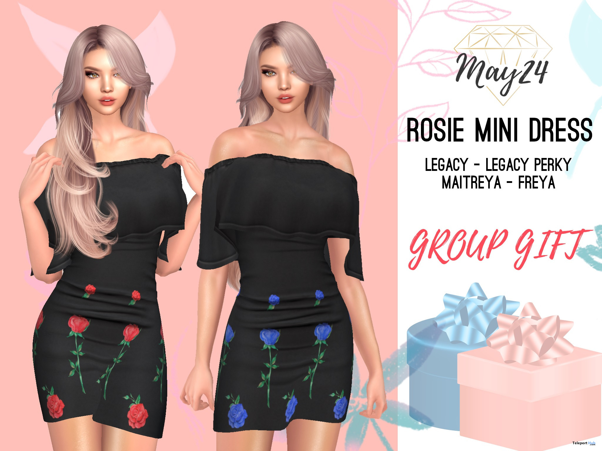 Rosie Mini Dress April 2022 Group Gift by May24 - Teleport Hub - teleporthub.com