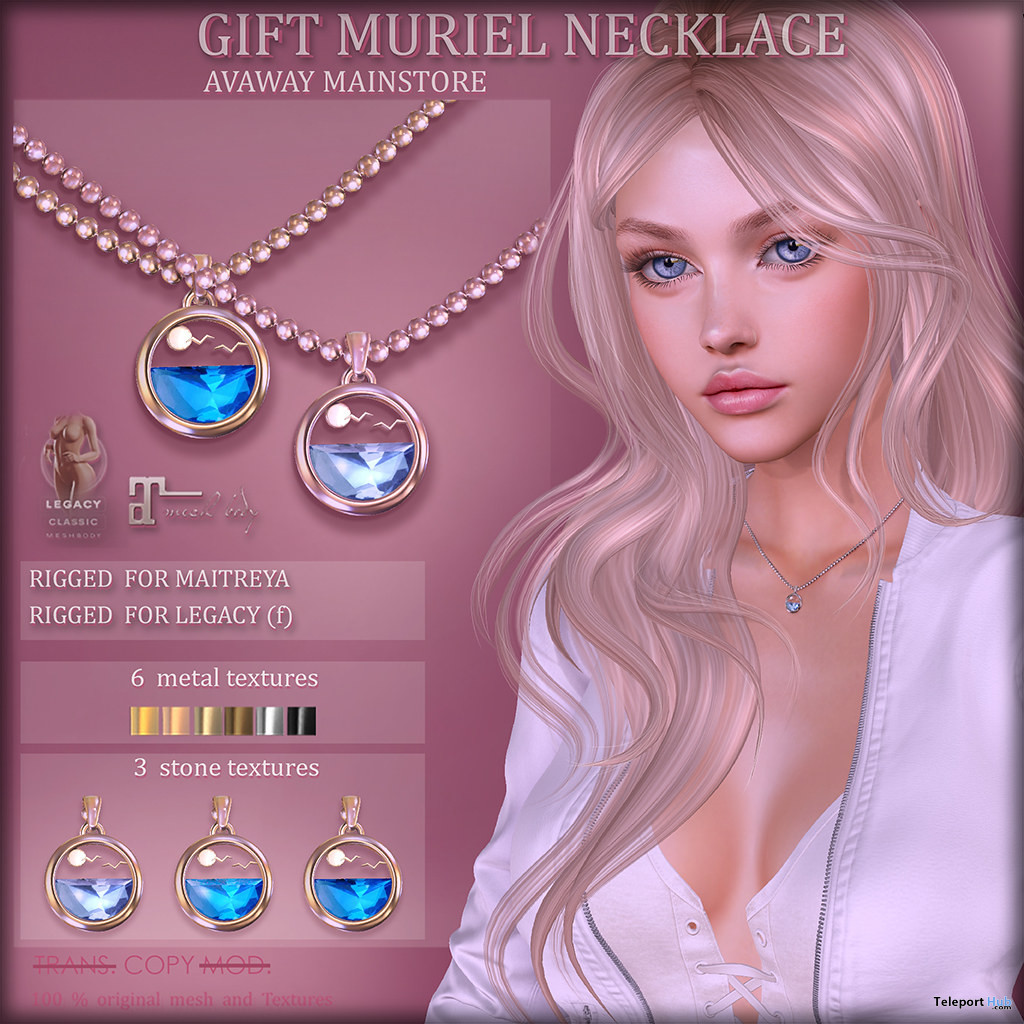 Muriel Necklace May 2022 Gift by AvaWay - Teleport Hub - teleporthub.com