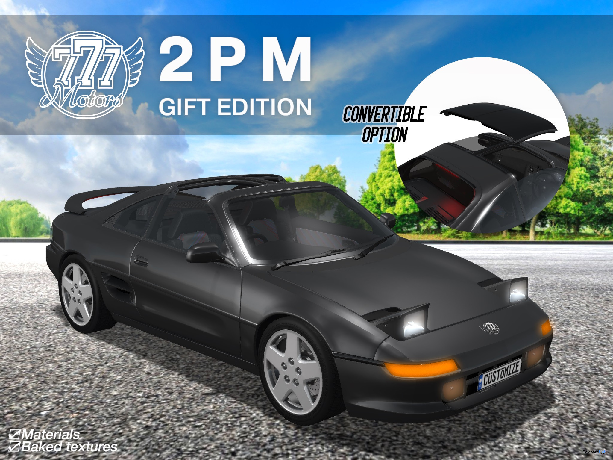 2PM Convertible Car May 2022 Group Gift by 777 Motors - Teleport Hub - teleporthub.com