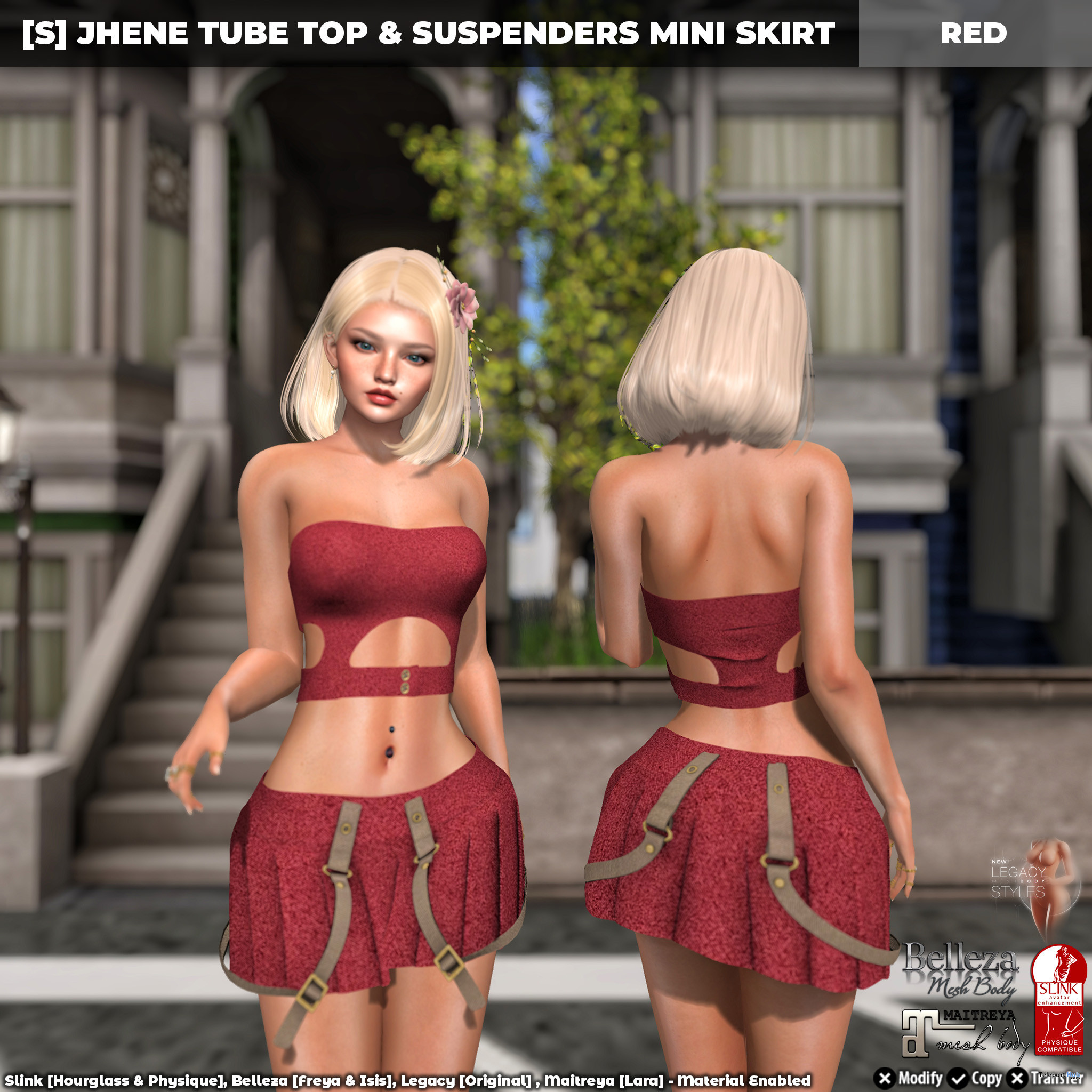 New Release: [S] Jhene Tube Top & Suspenders Mini Skirt by [satus Inc] - Teleport Hub - teleporthub.com