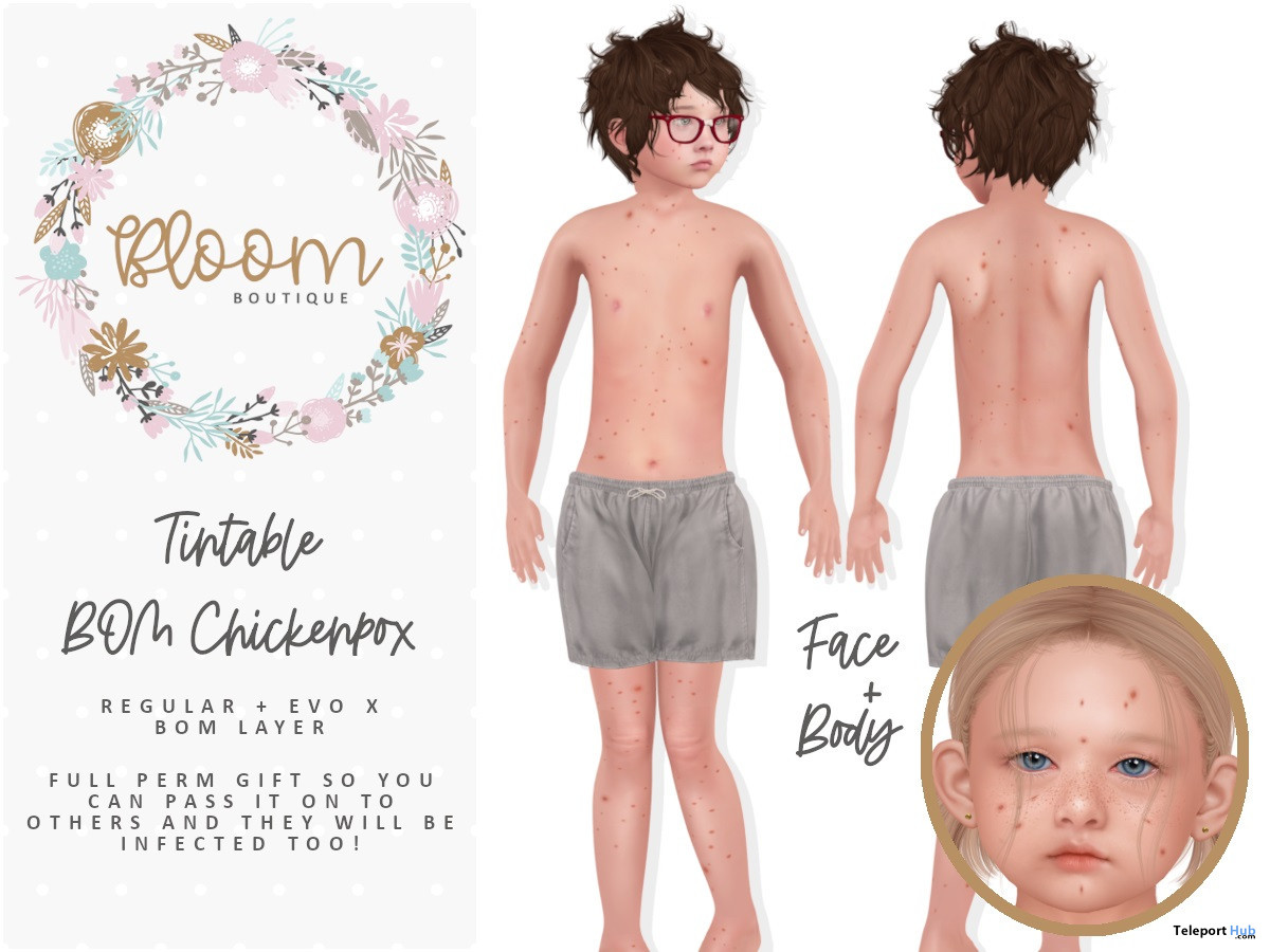 Tintable BOM Chickenpox May 2022 Group Gift by Bloom Boutique - Teleport Hub - teleporthub.com
