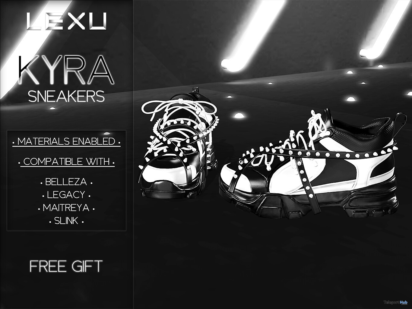 Kyra Sneakers June 2022 Group Gift by LEXU - Teleport Hub - teleporthub.com