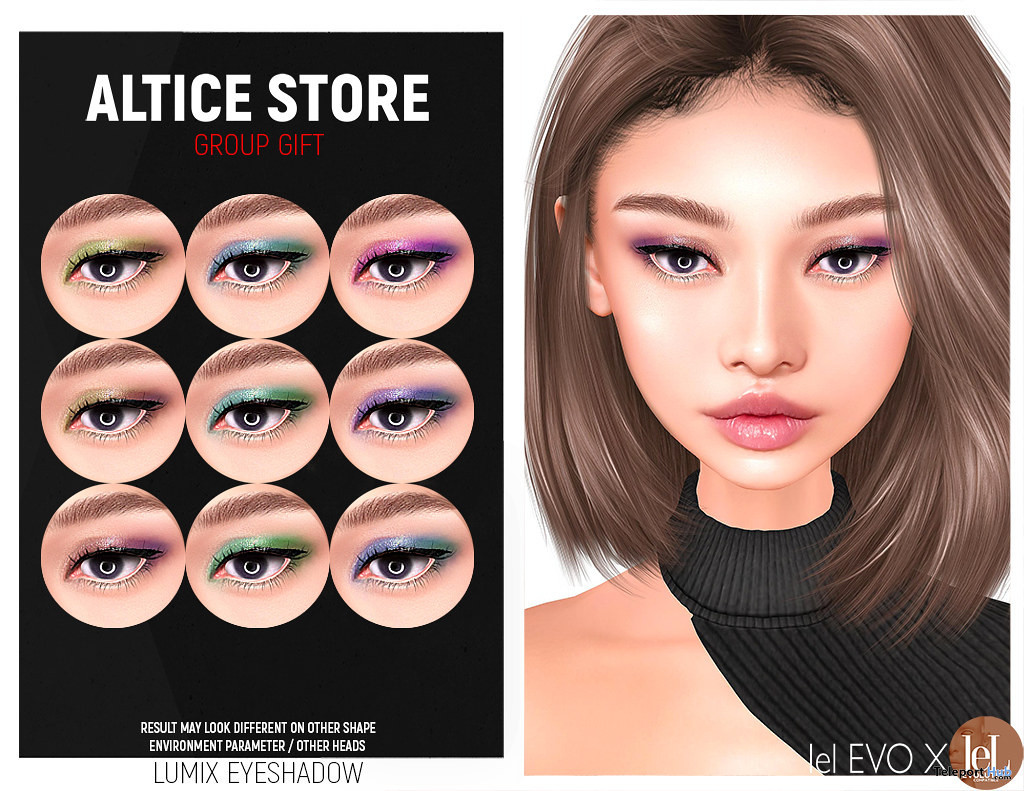 Lumix Eyeshadow Pack For Lelutka EvoX June 2022 Group Gift by ALTICE STORE - Teleport Hub - teleporthub.com