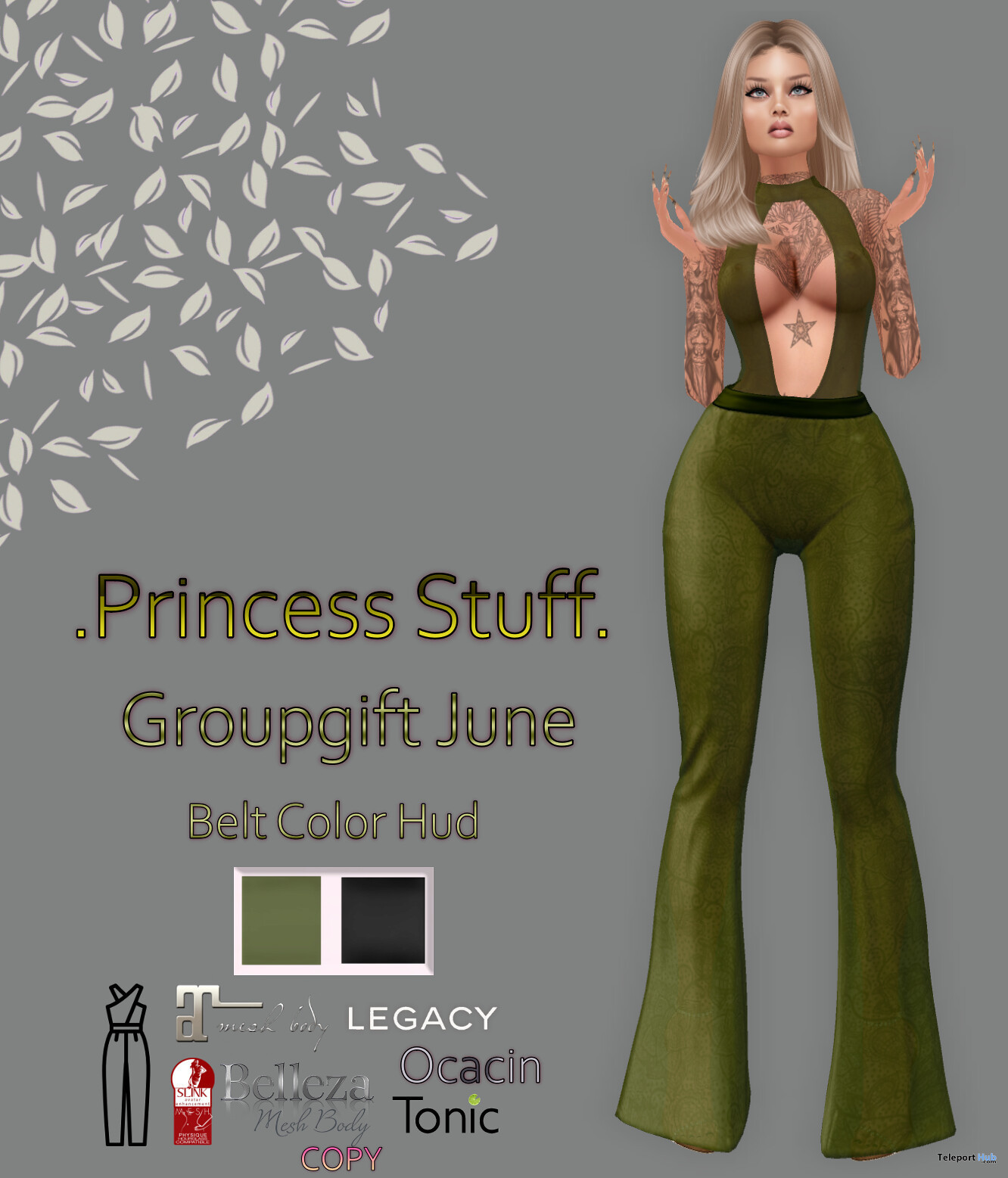 Tonight Suit Green June 2022 Group Gift by Princess Stuff - Teleport Hub - teleporthub.com
