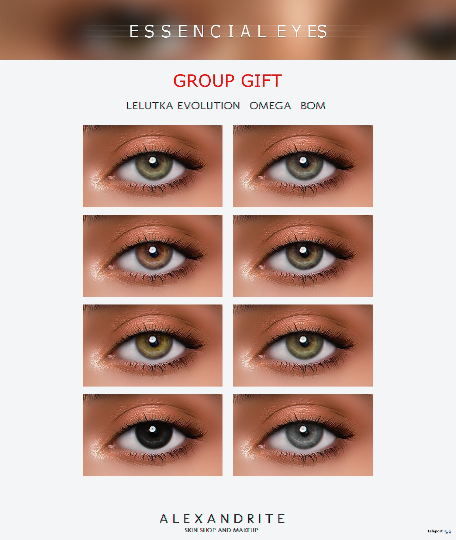 Essencial Eyes July 2022 Group Gift by ALEXANDRITE - Teleport Hub - teleporthub.com