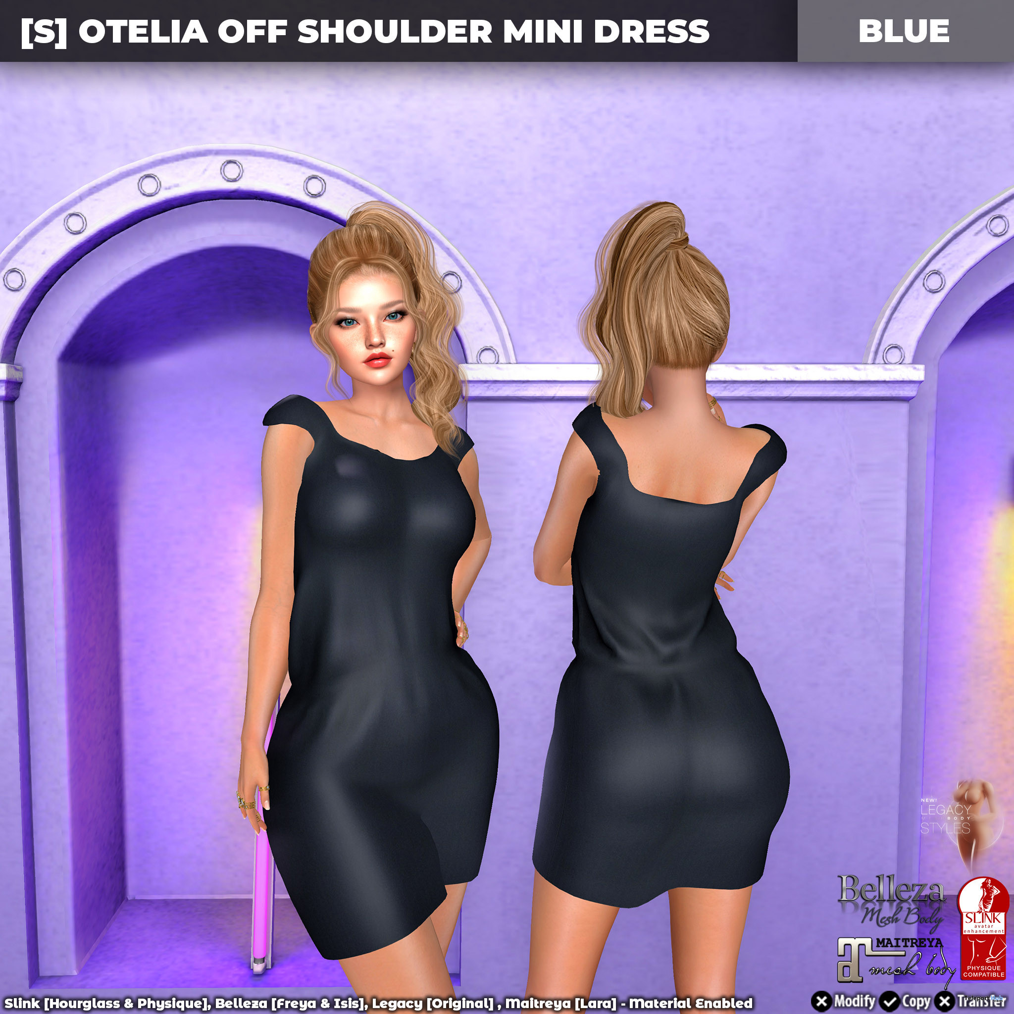 New Release: [S] Otelia Off Shoulder Mini Dress by [satus Inc] - Teleport Hub - teleporthub.com
