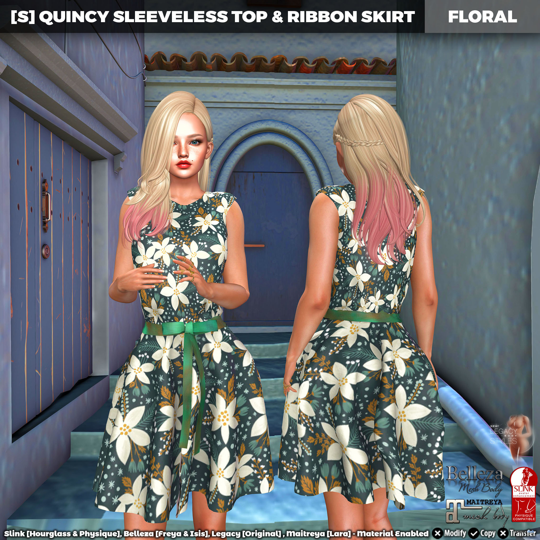 New Release: [S] Quincy Sleeveless Top & Ribbon Skirt by [satus Inc] - Teleport Hub - teleporthub.com