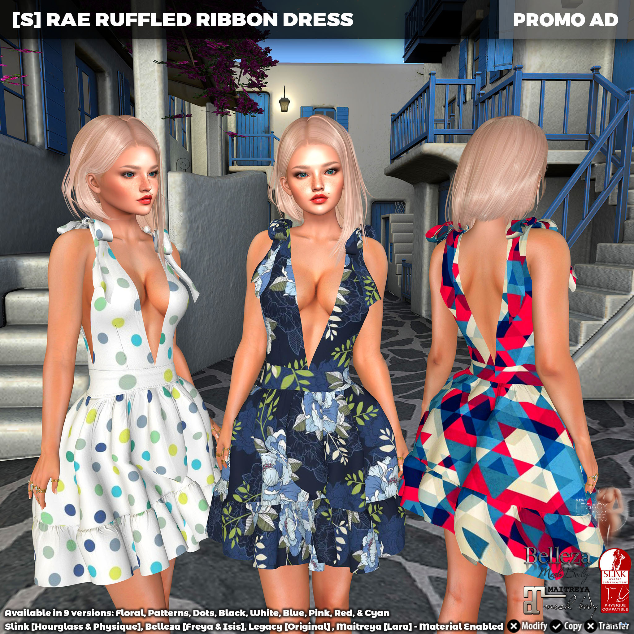 New Release: [S] Rae Ruffled Ribbon Dress by [satus Inc] - Teleport Hub - teleporthub.com