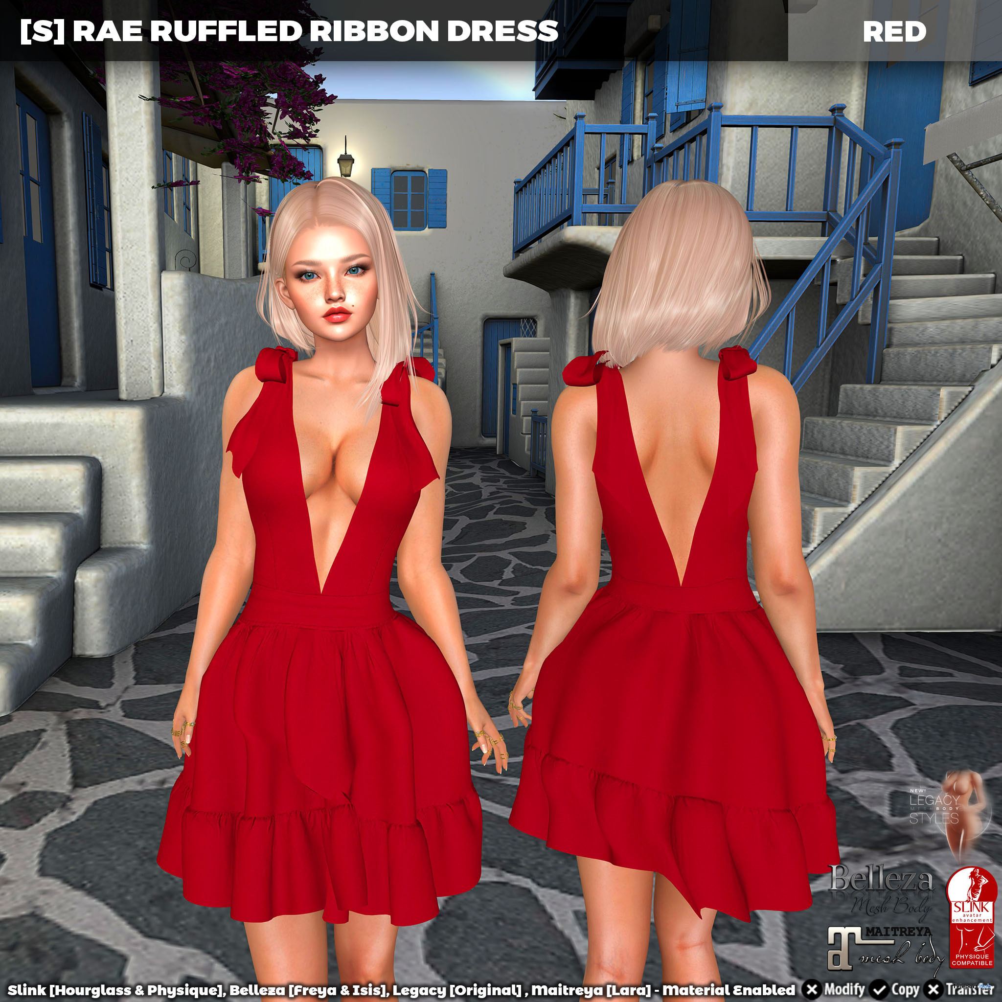 New Release: [S] Rae Ruffled Ribbon Dress by [satus Inc] - Teleport Hub - teleporthub.com