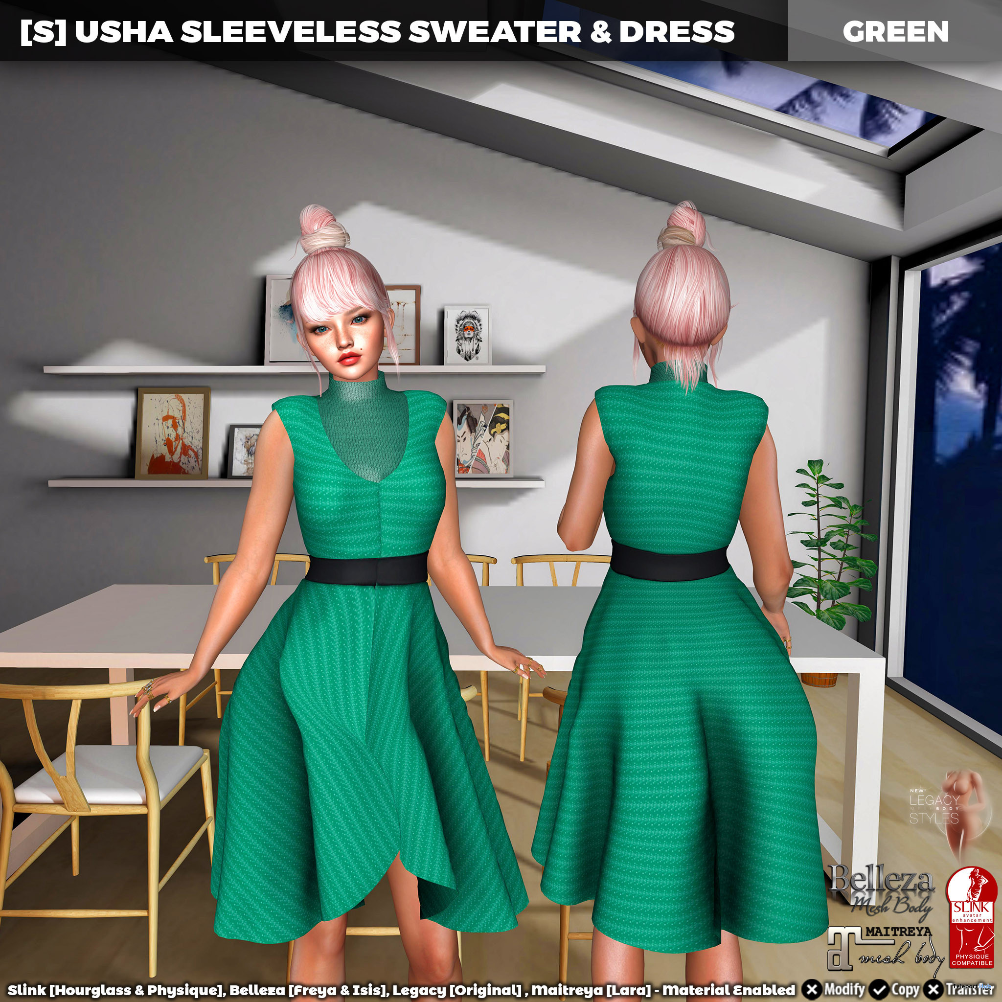 New Release: [S] Usha Sleeveless Sweater & Dress by [satus Inc] - Teleport Hub - teleporthub.com