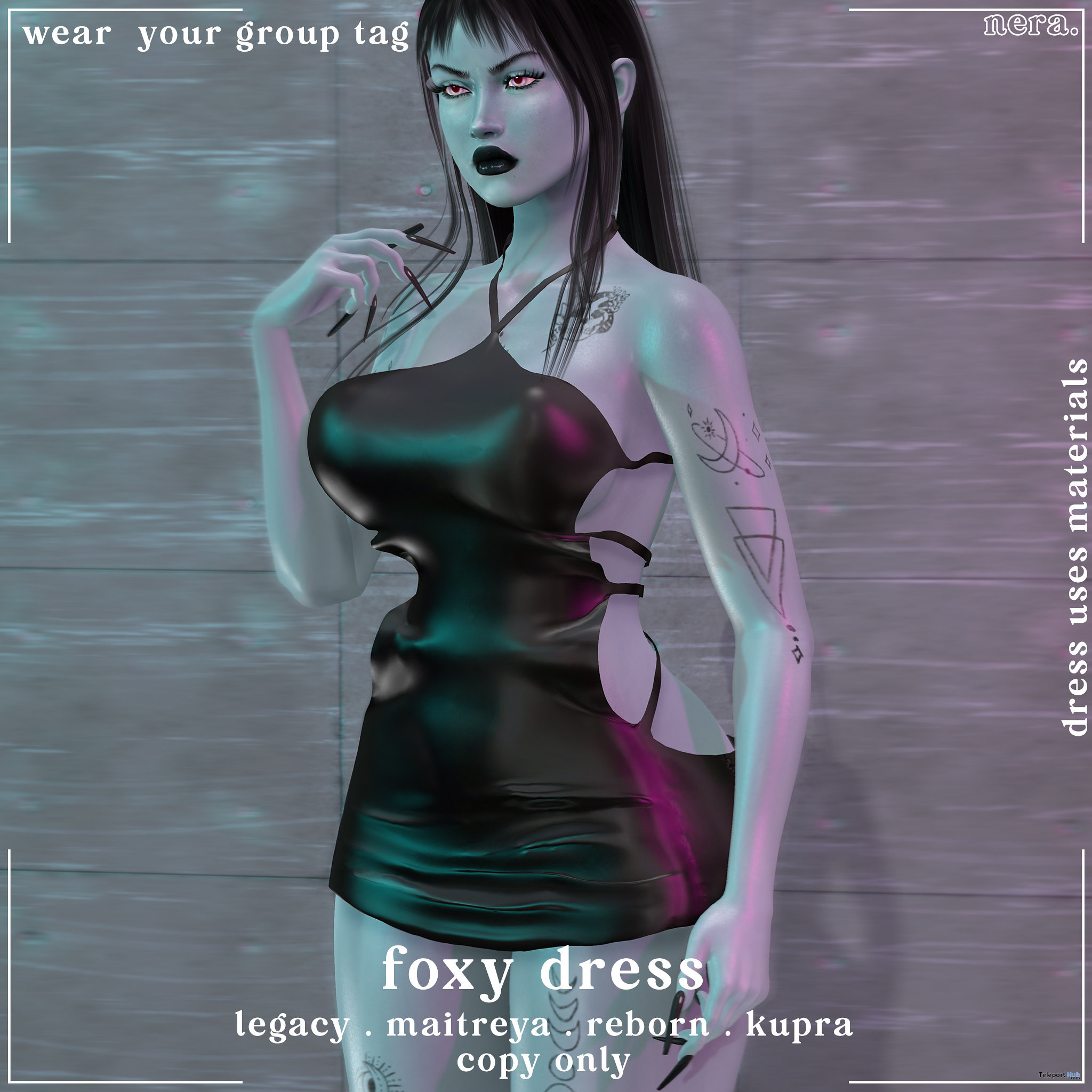 Foxy Dress September 2022 Group Gift by nera - Teleport Hub - teleporthub.com