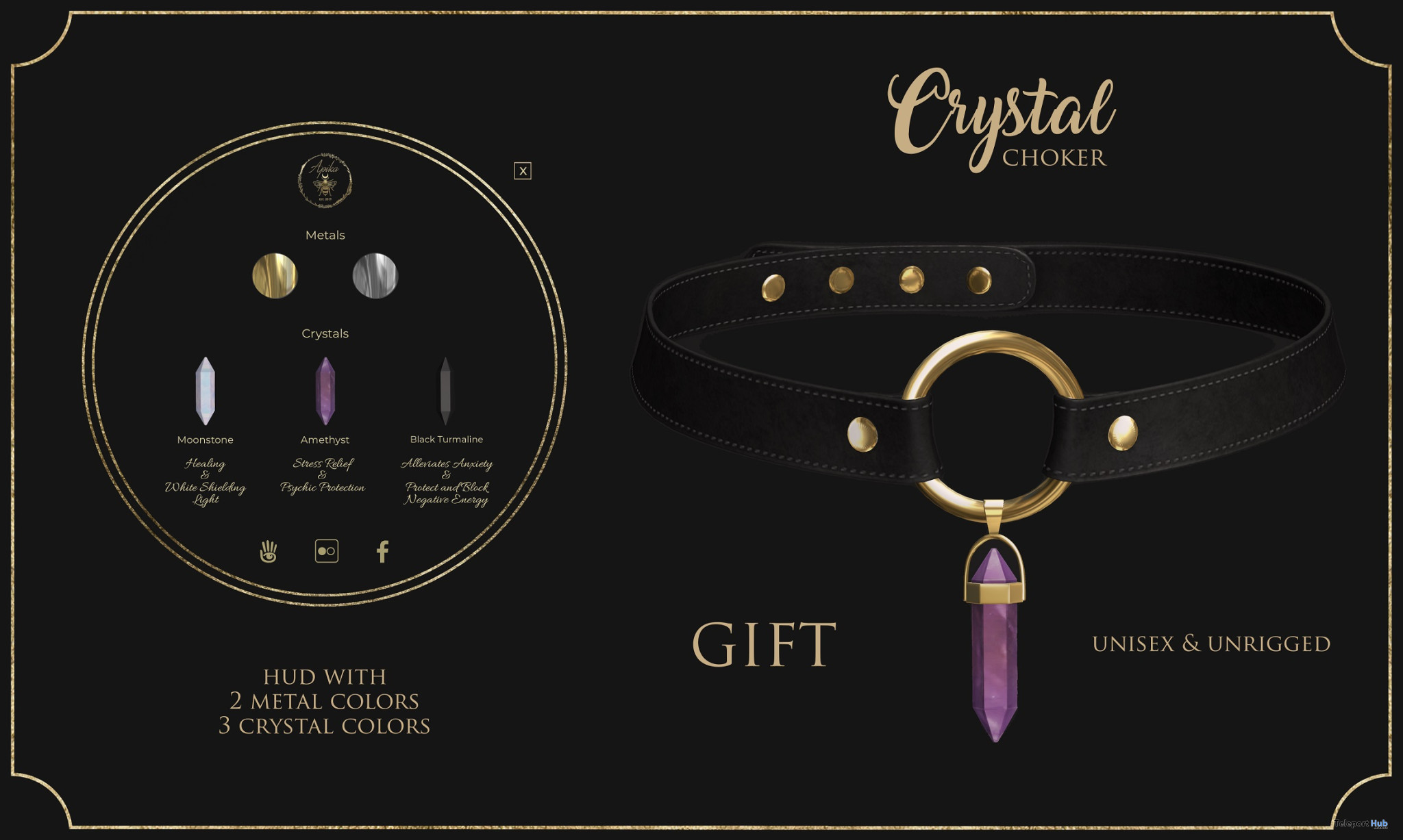 Crystal Choker October 2022 Gift by Apika - Teleport Hub - teleporthub.com