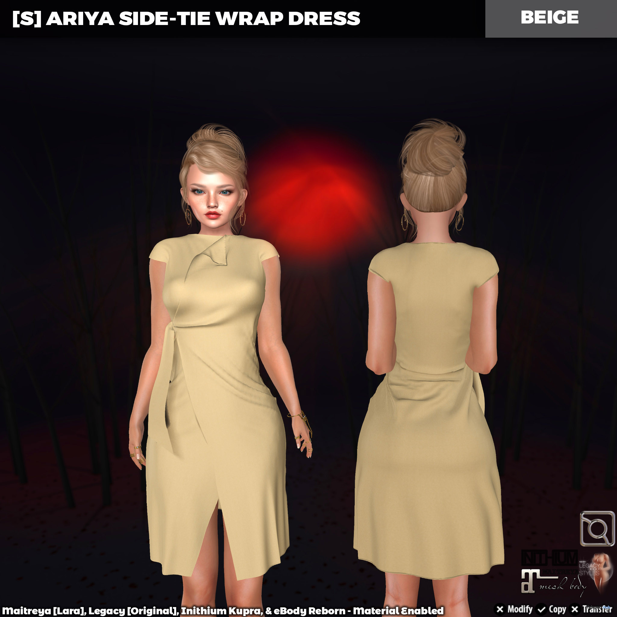 New Release: [S] Ariya Side-Tie Wrap Dress by [satus Inc] - Teleport Hub - teleporthub.com