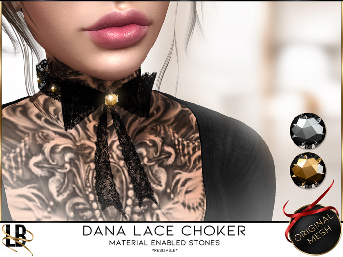 Dana Lace Choker November 2022 Gift by LACEY BABES - Teleport Hub - teleporthub.com