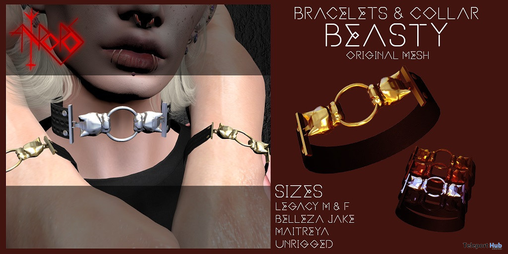 Beasty Collar & Bracelets November 2022 Gift by ANTROPOS - Teleport Hub - teleporthub.com
