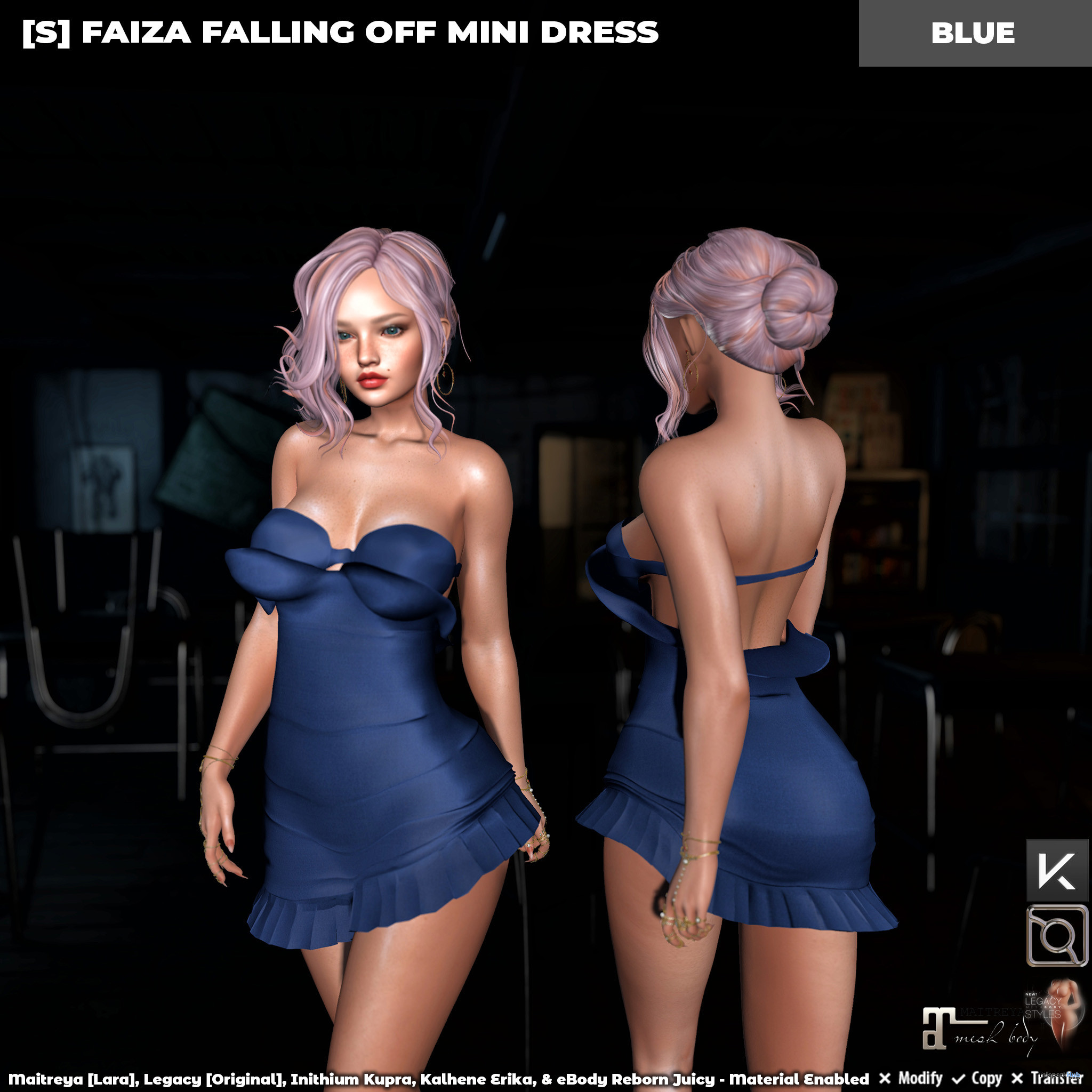 New Release: [S] Faiza Falling Off Mini Dress by [satus Inc] - Teleport Hub - teleporthub.com