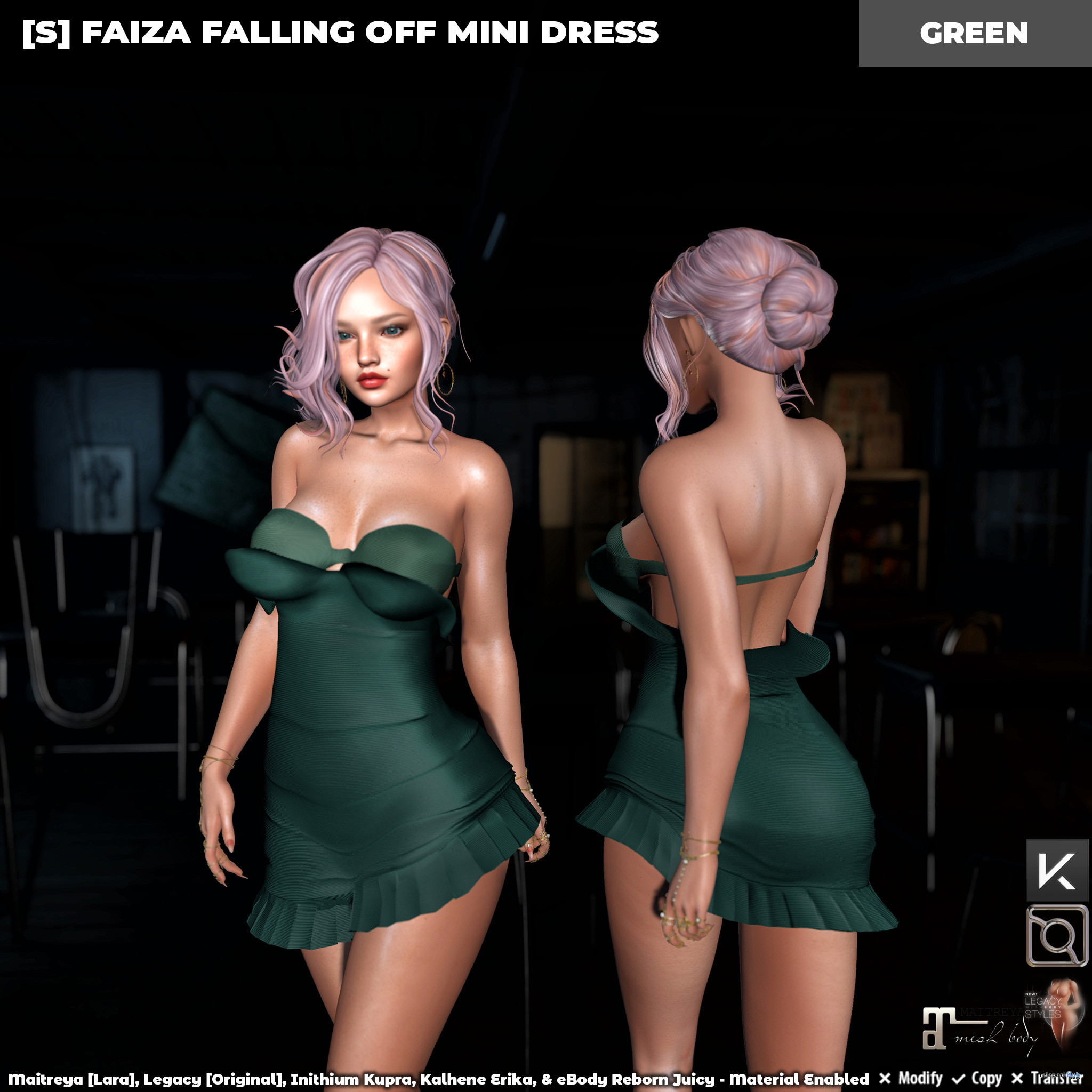 New Release: [S] Faiza Falling Off Mini Dress by [satus Inc] - Teleport Hub - teleporthub.com
