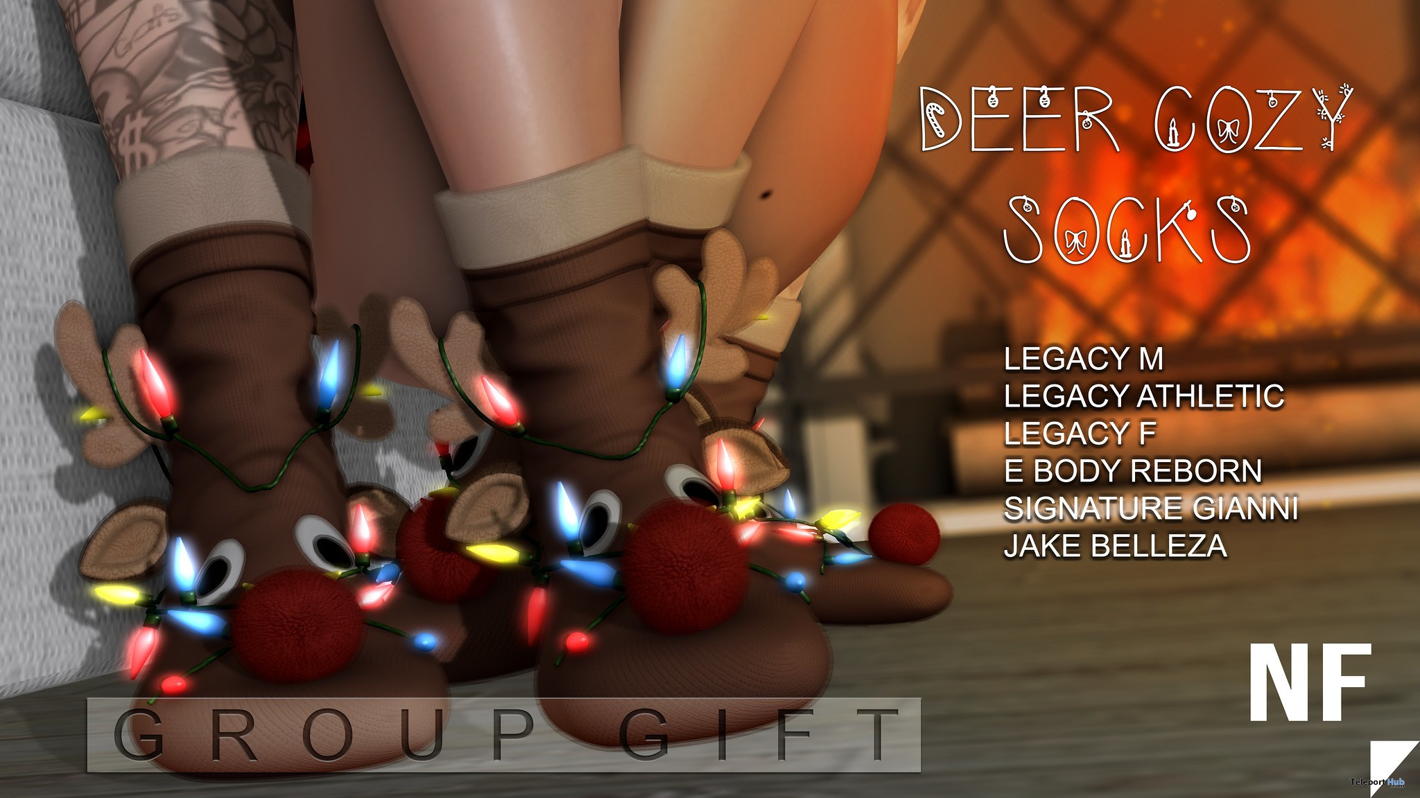 Deer Cozy Socks December 2022 Group Gift by Unfolded - Teleport Hub - teleporthub.com