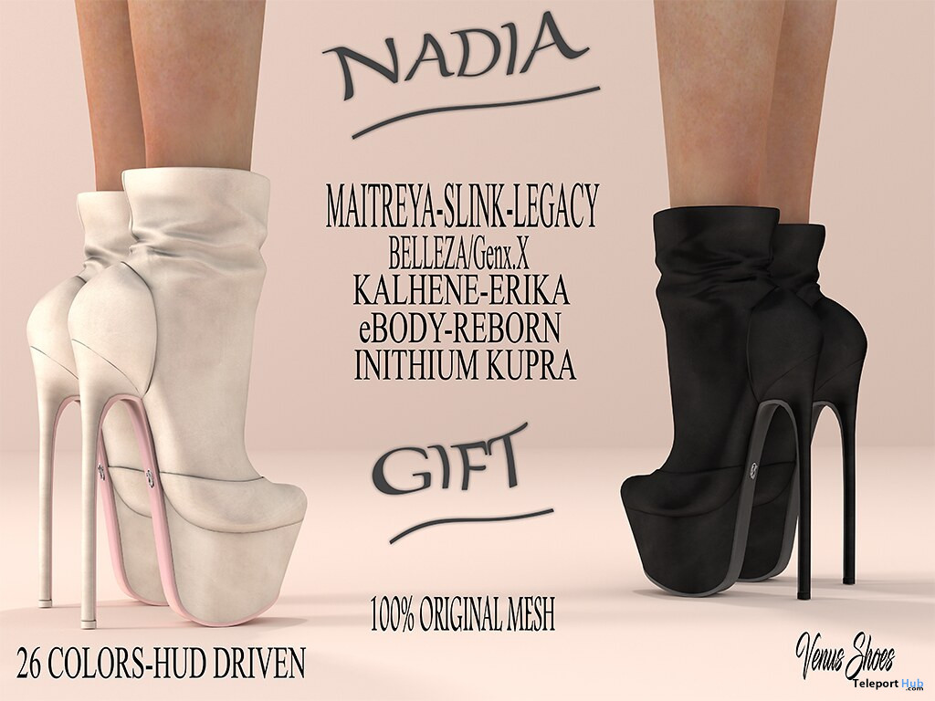 Nadia Boots Fatpack December 2022 Group Gift by VeNuS Shoes