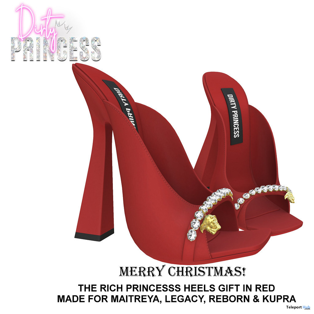 Red Rich Princess Heels Christmas 2022 Group Gift by Dirty Princess - Teleport Hub - teleporthub.com
