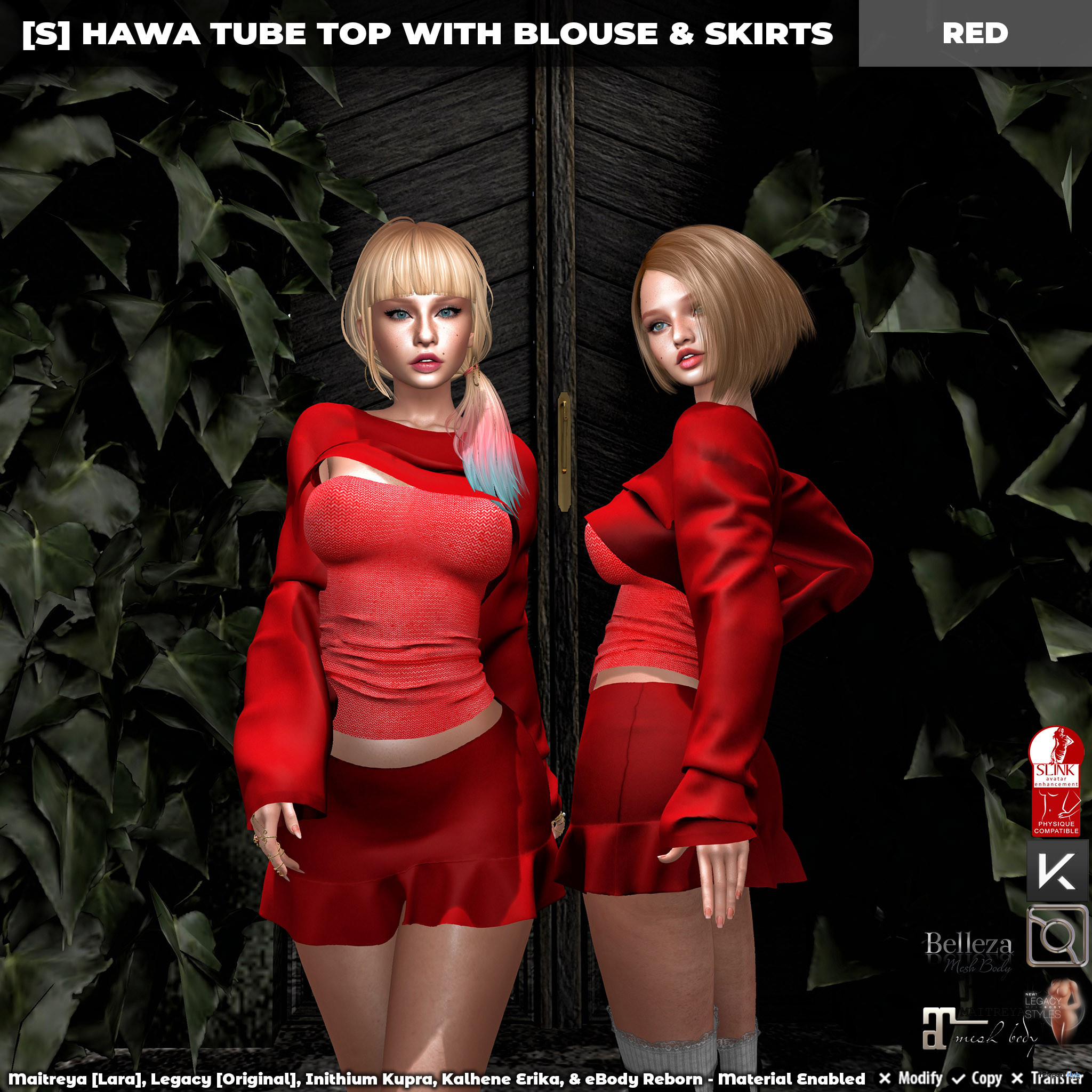 New Release: [S] Hawa Tube Top With Blouse & Skirts by [satus Inc] - Teleport Hub - teleporthub.com