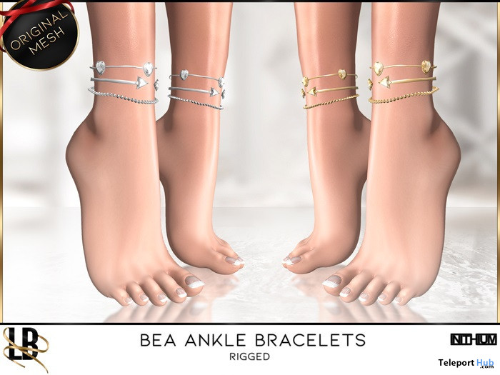 Bea Ankle Bracelets December 2022 Gift by LACEY BABES - Teleport Hub - teleporthub.com