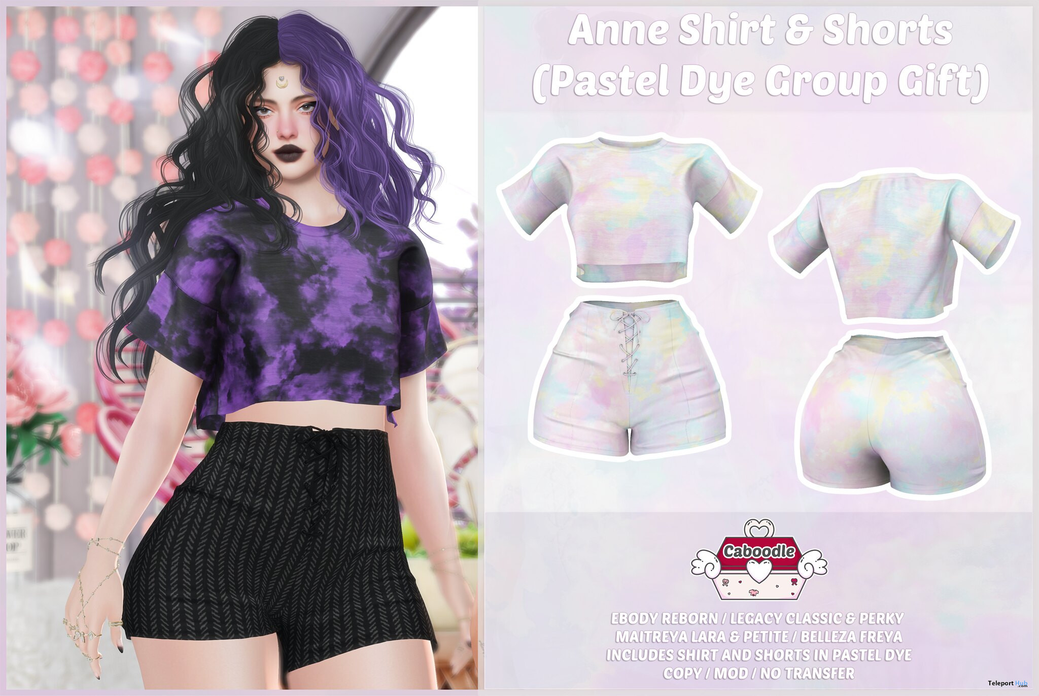 Anne Outfit In Pastel Dye February 2023 Group Gift by Caboodle - Teleport Hub - teleporthub.com