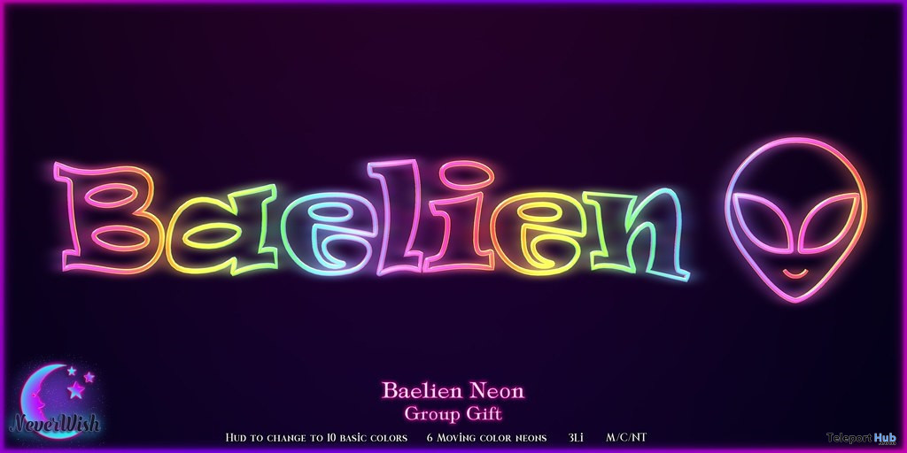 Baelien Neon February 2023 Group Gift by NeverWish - Teleport Hub - teleporthub.com