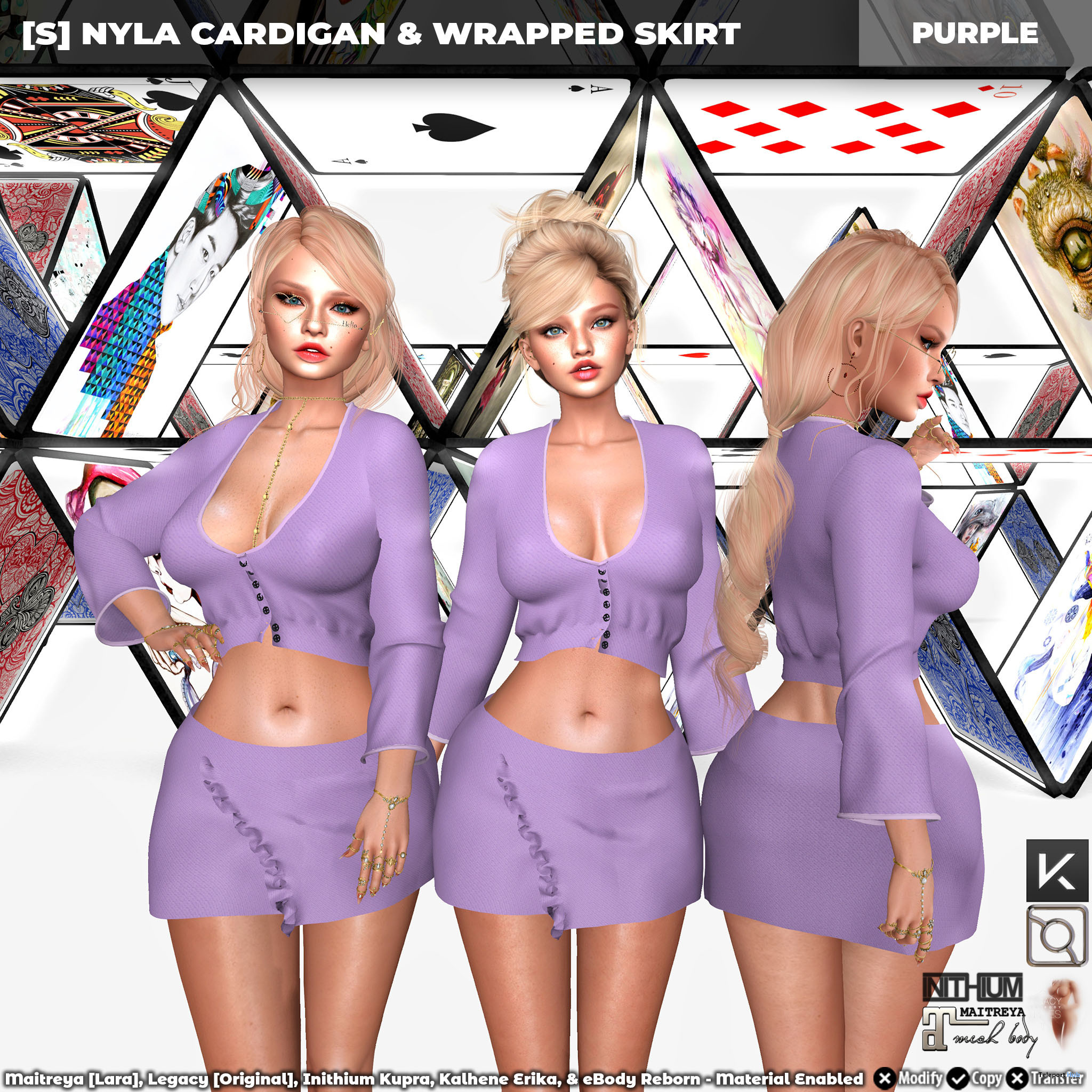 New Release: [S] Nyla Cardigan & Wrapped Skirt by [satus Inc] - Teleport Hub - teleporthub.com