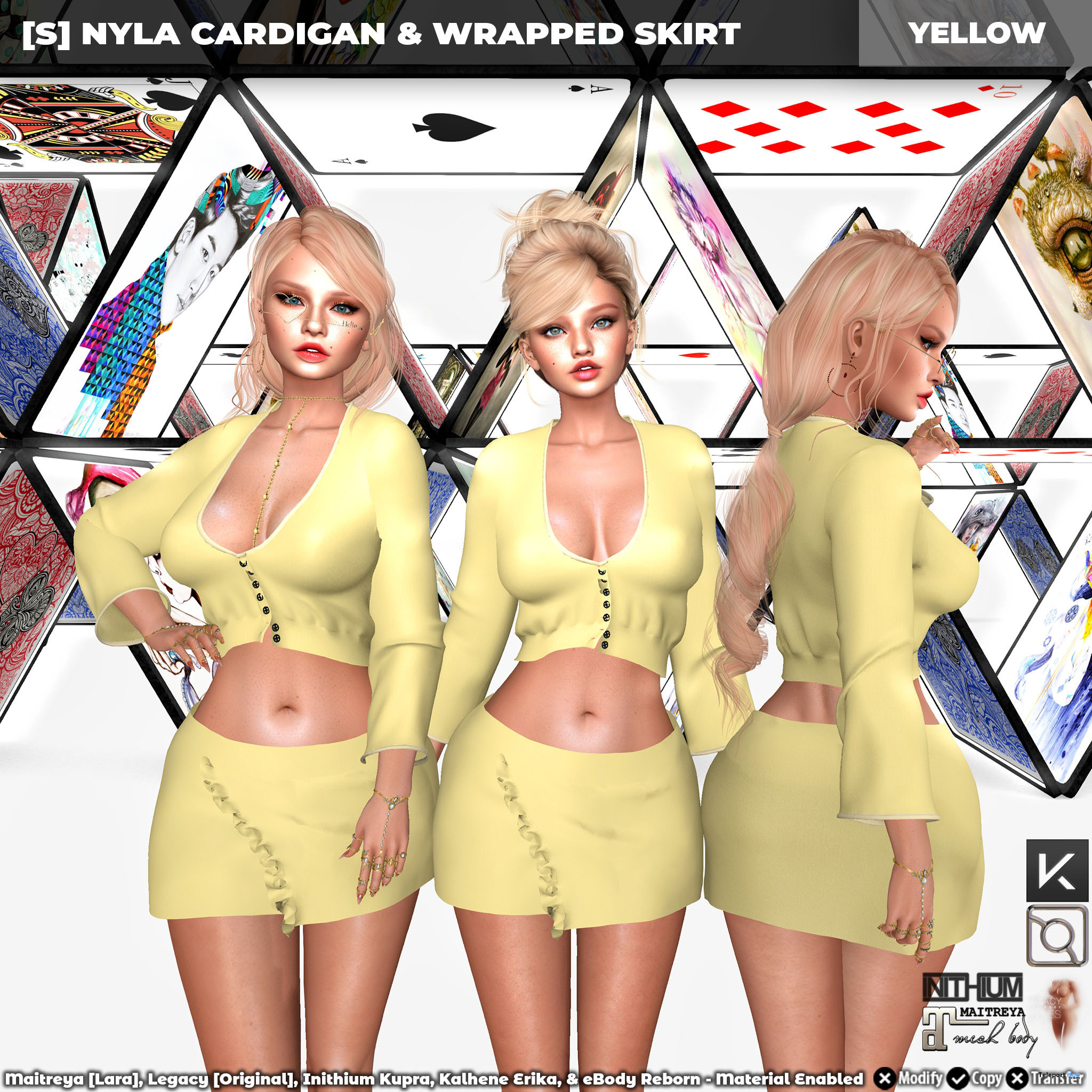 New Release: [S] Nyla Cardigan & Wrapped Skirt by [satus Inc] - Teleport Hub - teleporthub.com