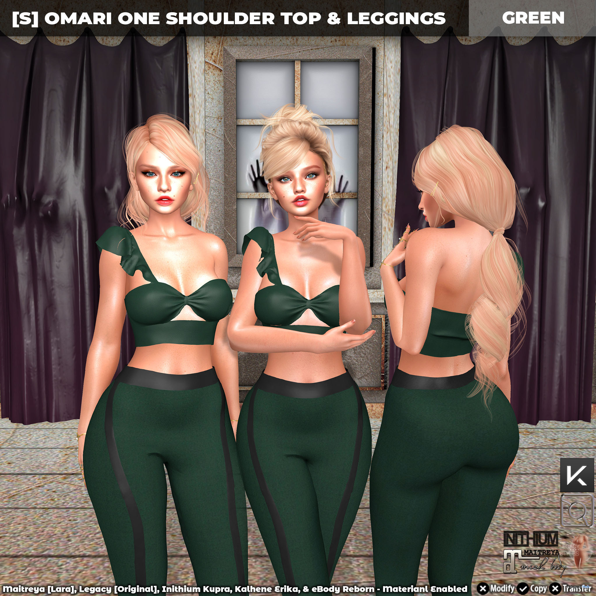 New Release: [S] Omari One Shoulder Top & Leggings by [satus Inc] - Teleport Hub - teleporthub.com