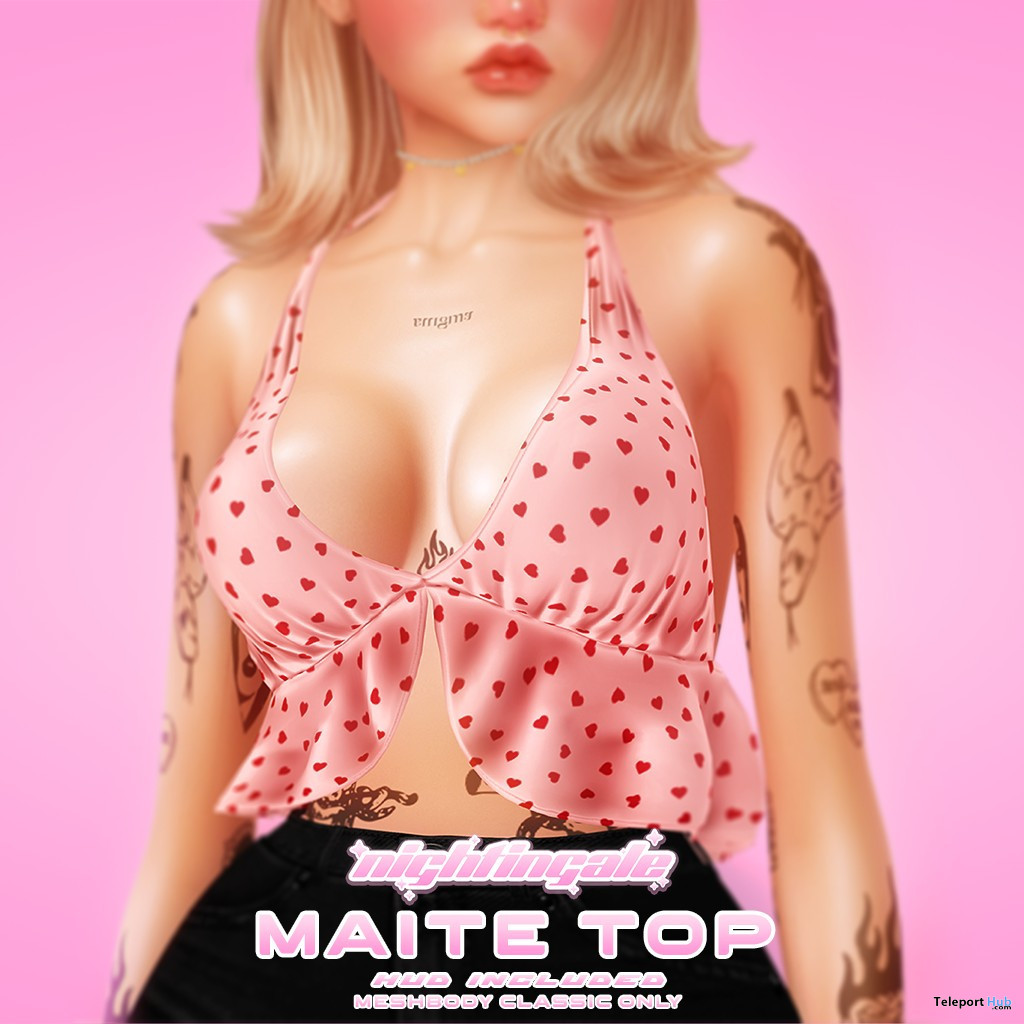 Maite Top For Meshbody Classic 1L Promo Gift by Nightingale - Teleport Hub - teleporthub.com