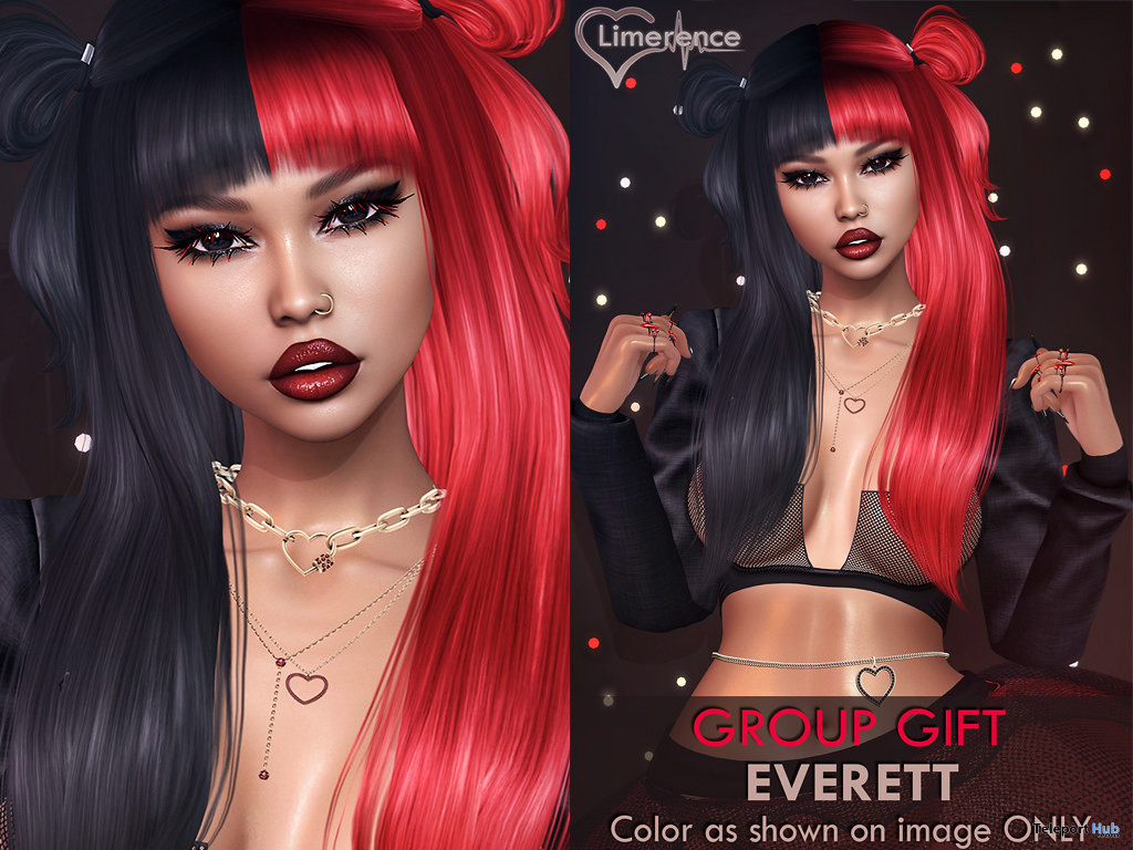 Everette Hair February 2023 Group Gift by Limerence - Teleport Hub - teleporthub.com