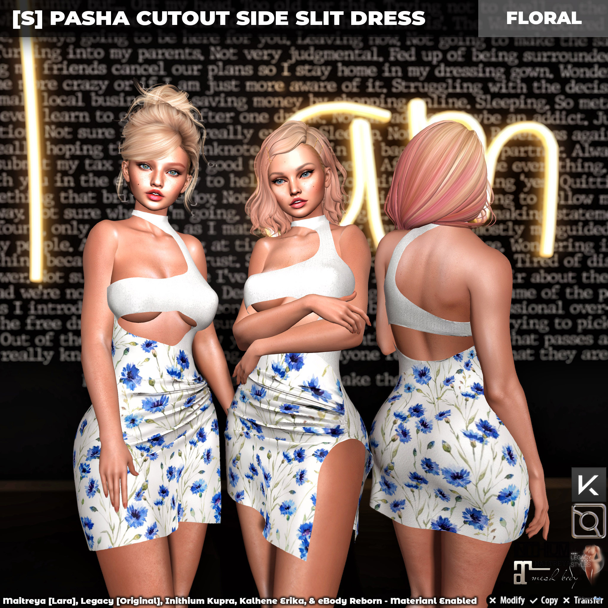 New Release: [S] Pasha Cutout Side Slit Dress by [satus Inc] - Teleport Hub - teleporthub.com