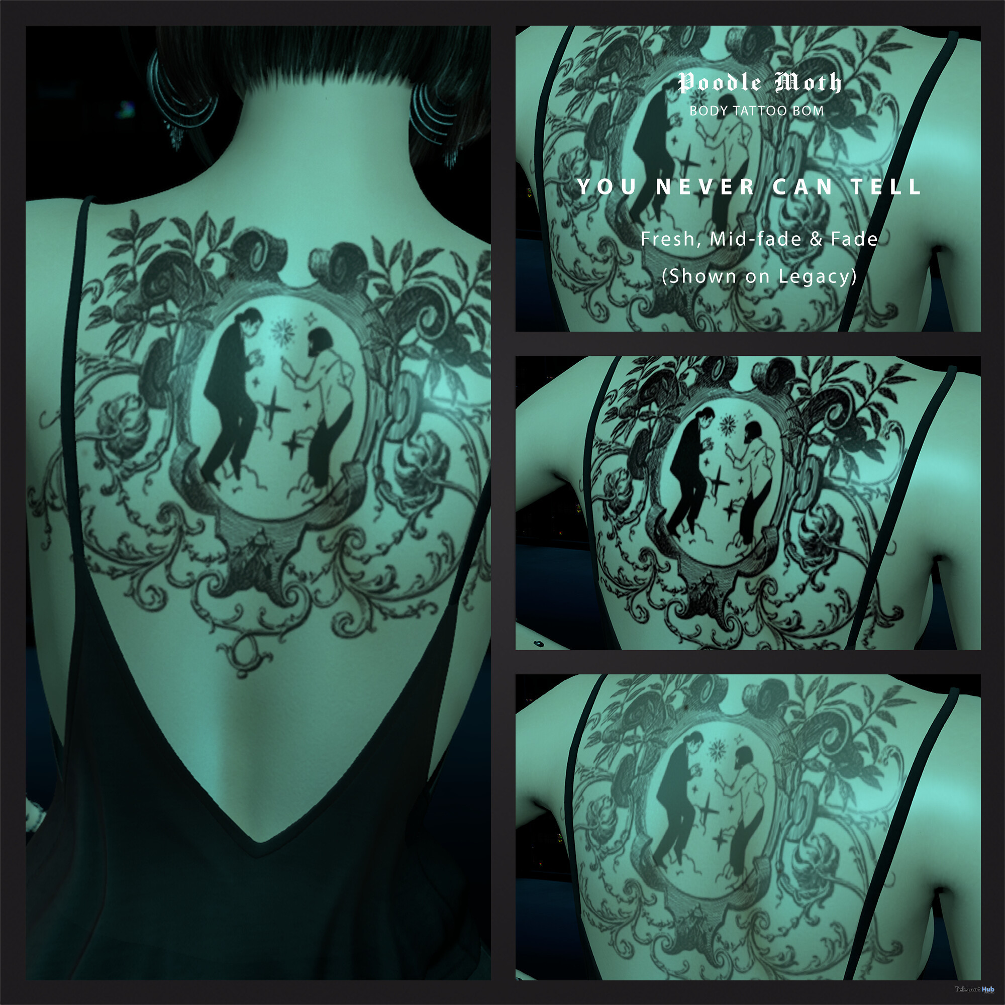 You Never Can Tell Back Tattoo March 2023 Group Gift by Poodle Moth - Teleport Hub - teleporthub.com