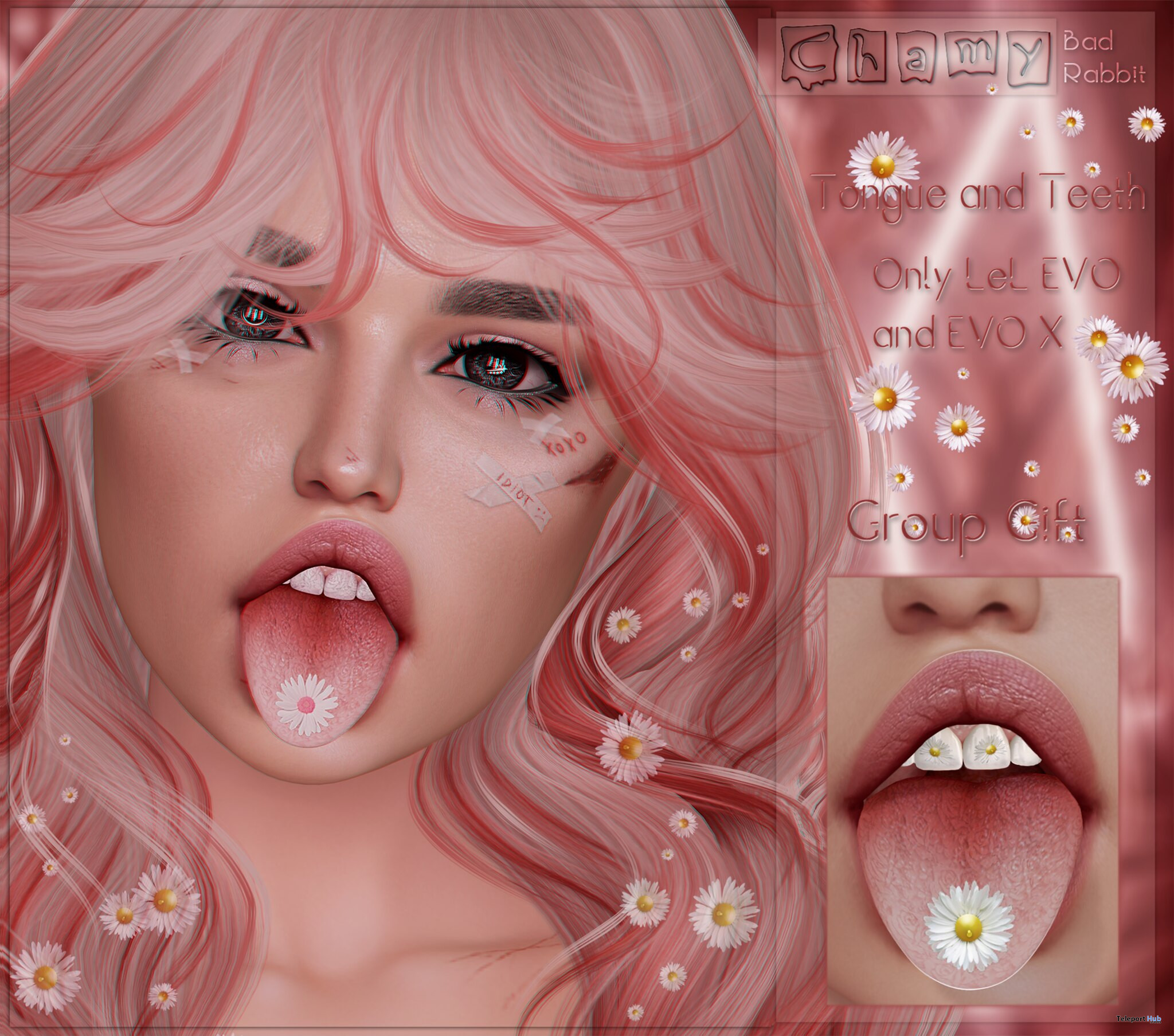 Chamy Tongue & Teeth March 2023 Group Gift by Bad Rabbit - Teleport Hub - teleporthub.com