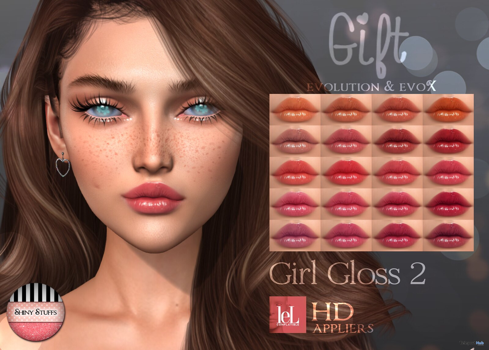 Girl Gloss 2 For Lelutka Evo & EvoX March 2023 Gift by Shiny Stuffs - Teleport Hub - teleporthub.com