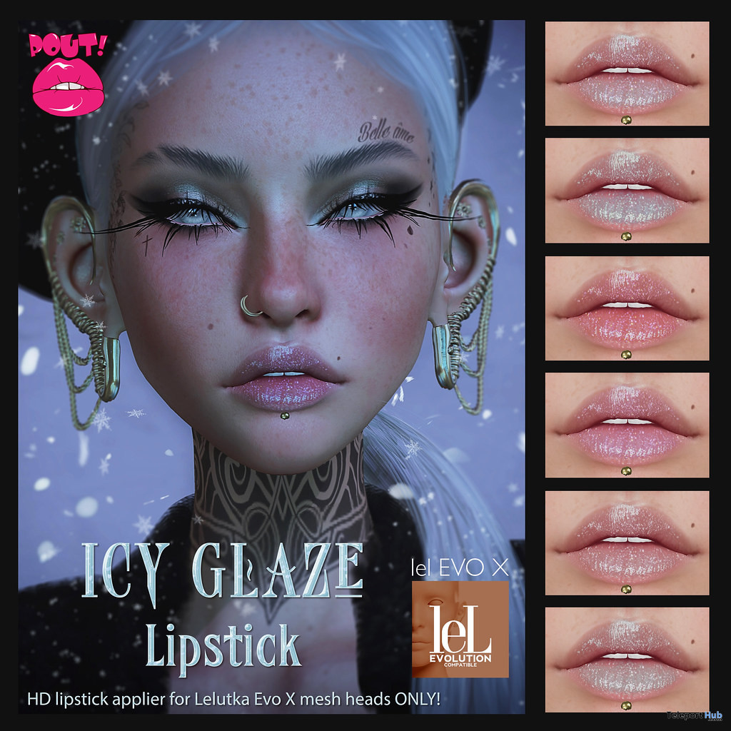 Icy Glaze Lipsticks March 2023 Group Gift by POUT! - Teleport Hub - teleporthub.com