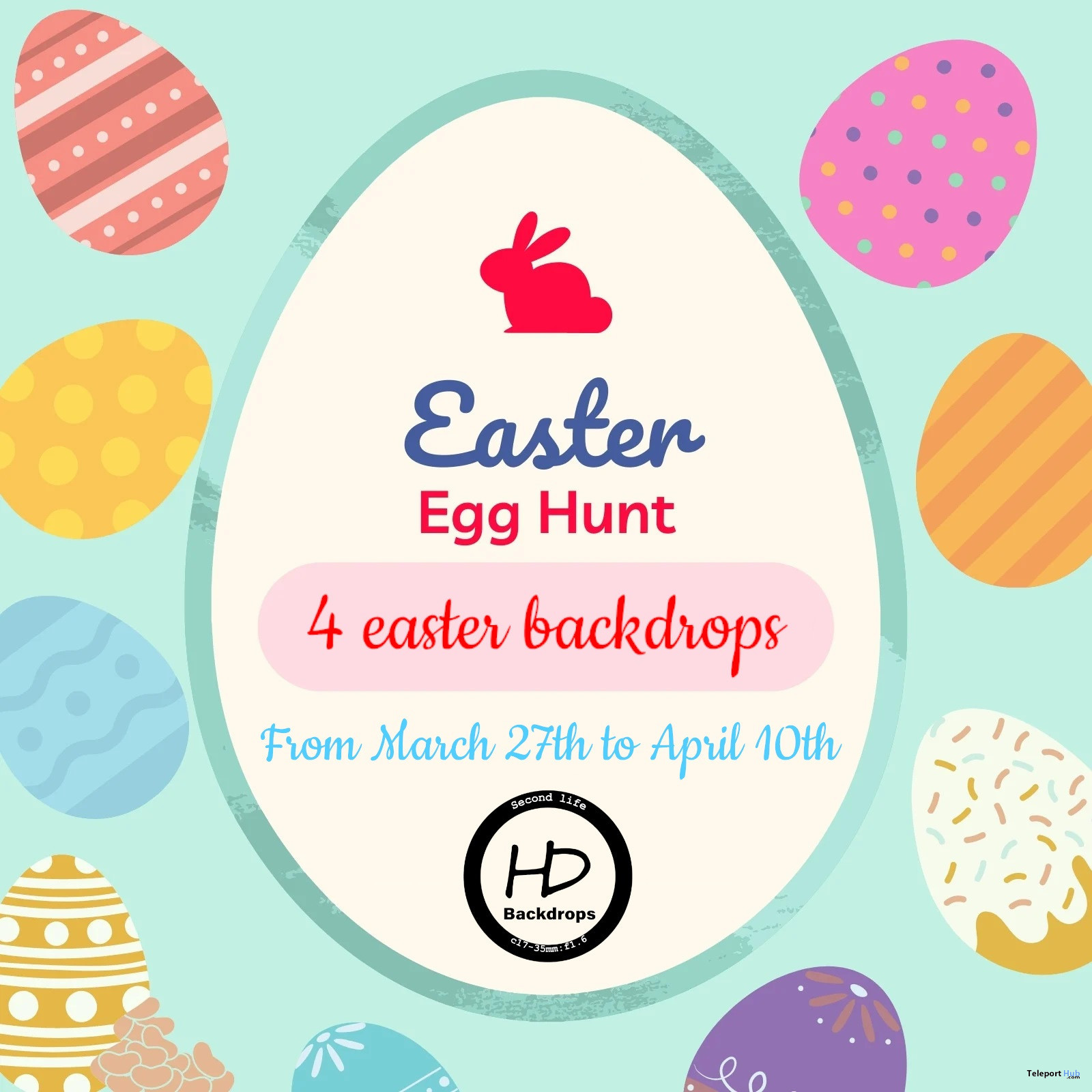 HD Backdrops' Easter Eggs Hunt 2023 - Teleport Hub - teleporthub.com